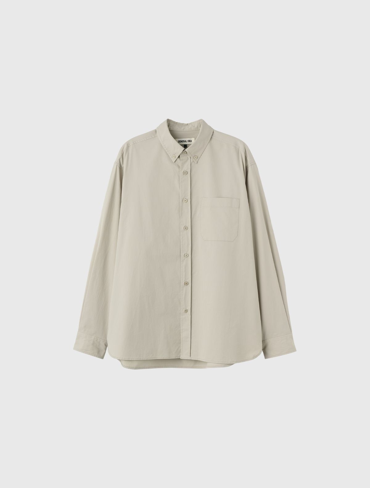 제너럴아이디어(GENERALIDEA) UNISEX 레귤러핏 코튼 셔츠 [GREY] / SBE3U03004