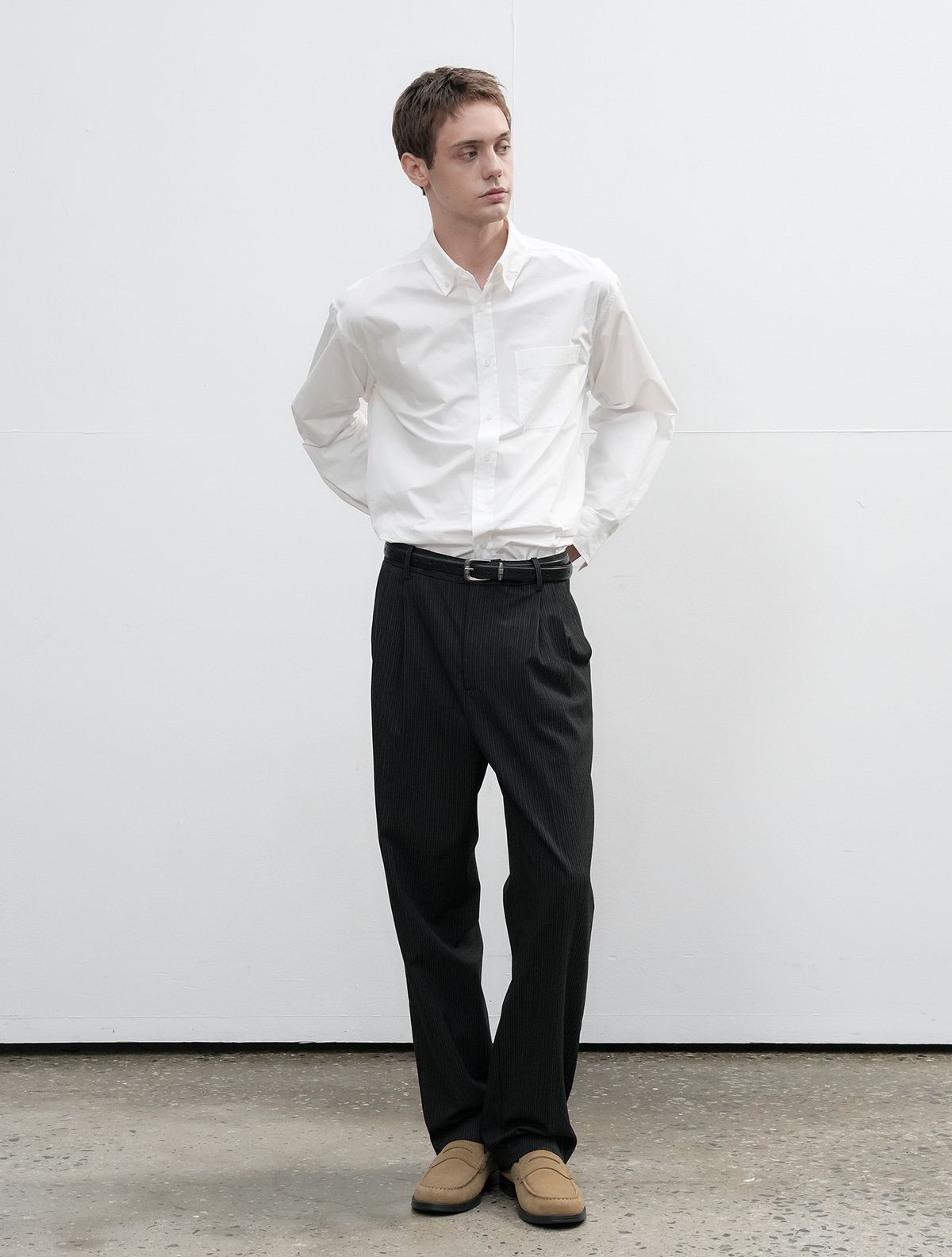 제너럴아이디어(GENERALIDEA) UNISEX 레귤러핏 코튼 셔츠 [IVORY] / SBE3U03004