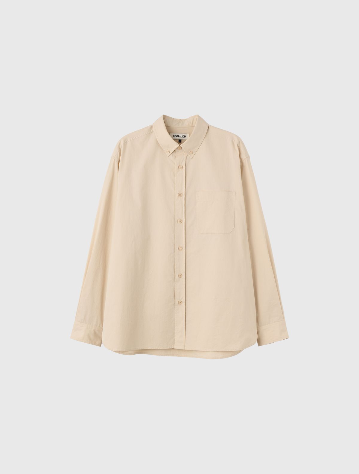 제너럴아이디어(GENERALIDEA) UNISEX 레귤러핏 코튼 셔츠 [BEIGE] / SBE3U03004