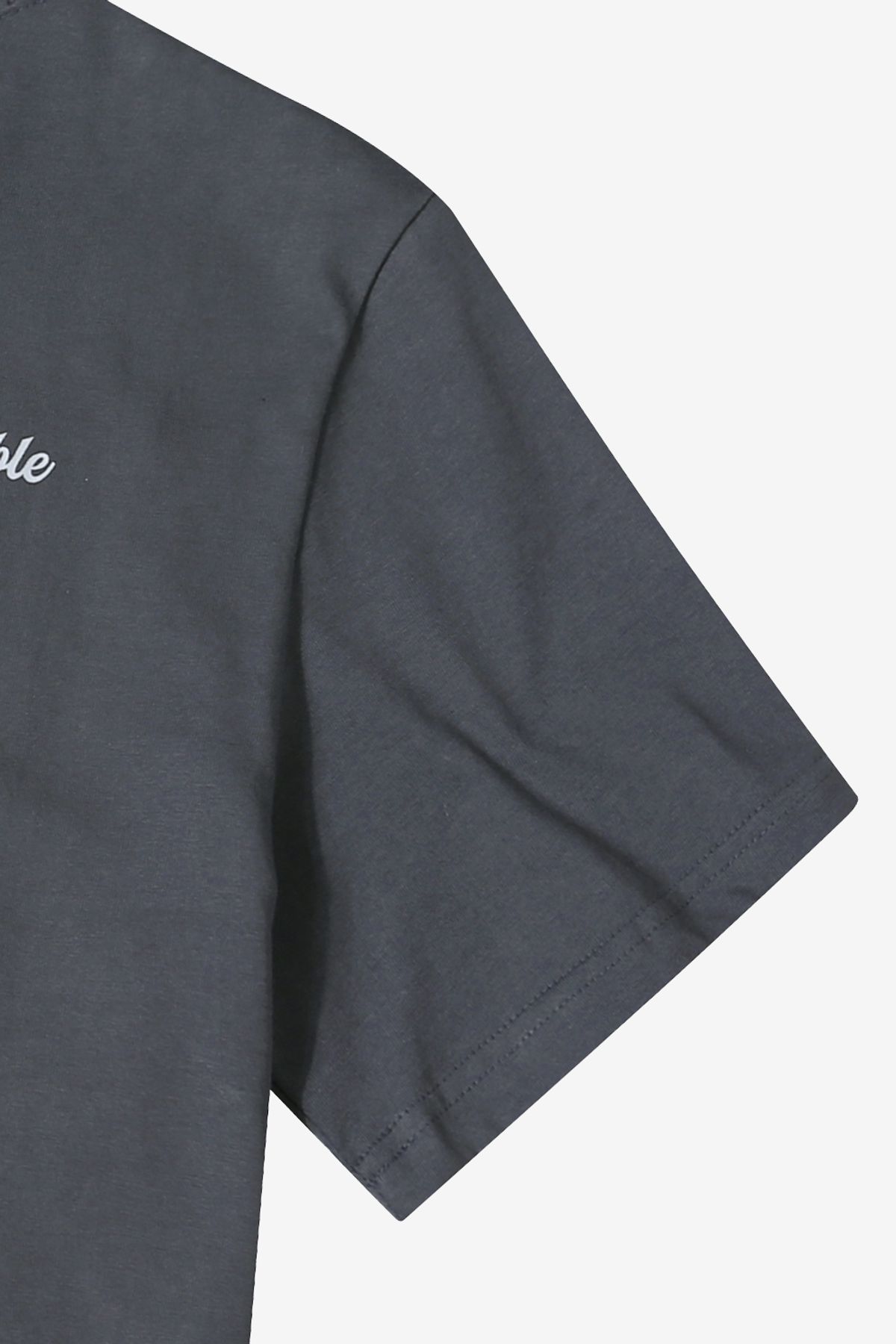 르몽생미셸(LE MONT ST MICHEL) unisex back print t-shirts_Dark grey
