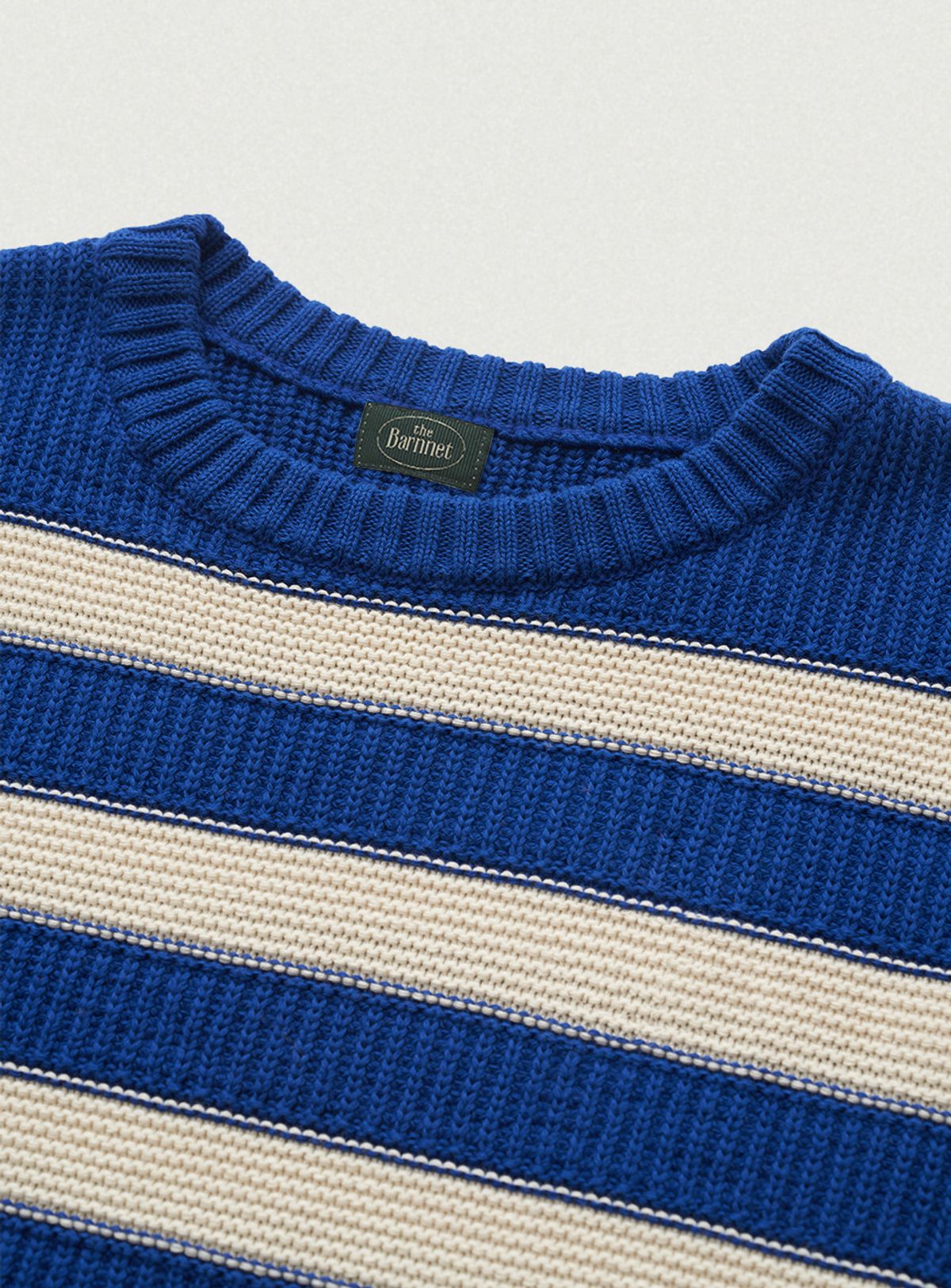 더바넷(THEBARNNET) Oversized Colette Stripe Knit_Blue
