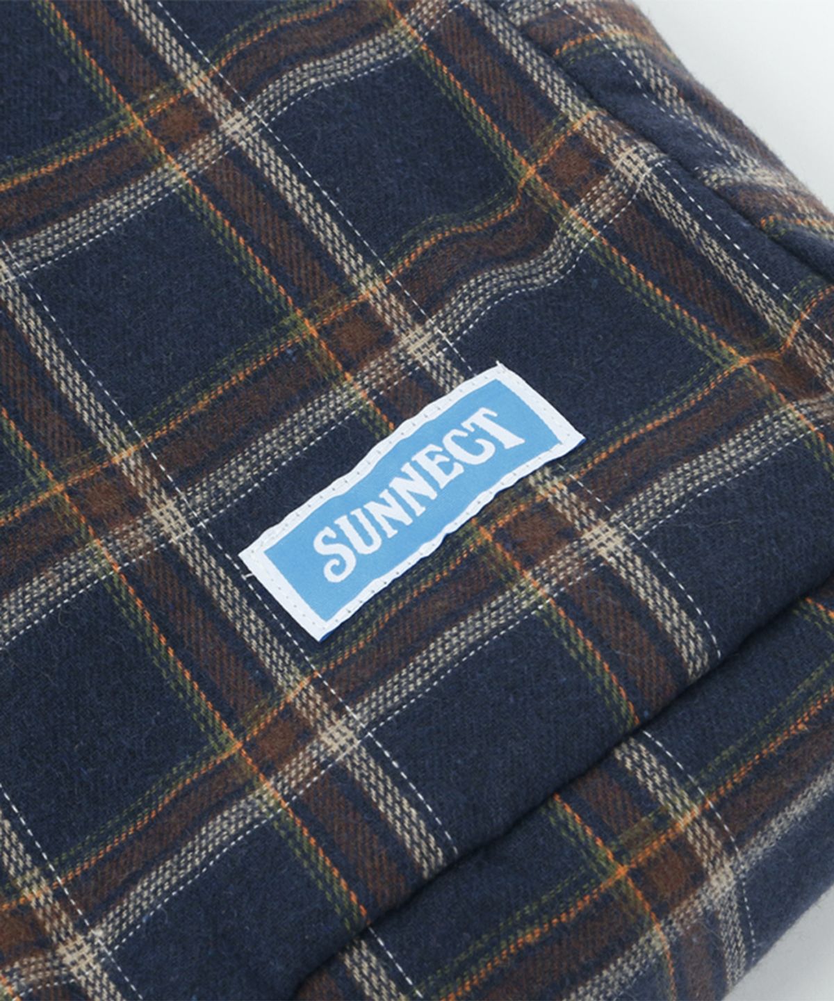 써넥트(SUNNECT) Plaid Crossbody - Navy