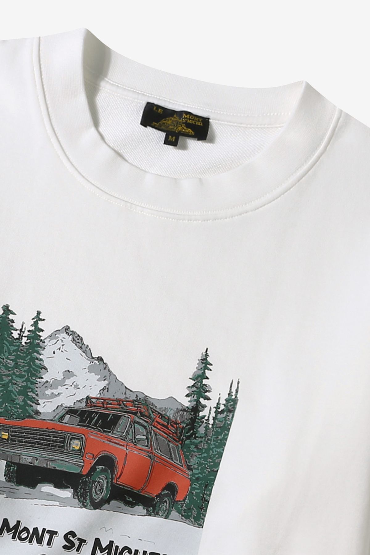 르몽생미셸(LE MONT ST MICHEL) Cotton Graphic Sweatshirt_Ivory