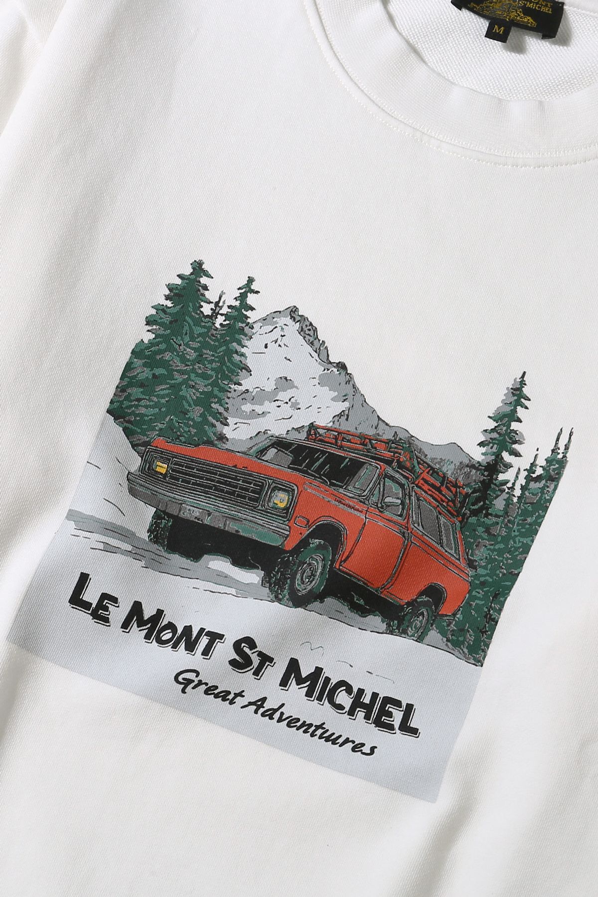 르몽생미셸(LE MONT ST MICHEL) Cotton Graphic Sweatshirt_Ivory