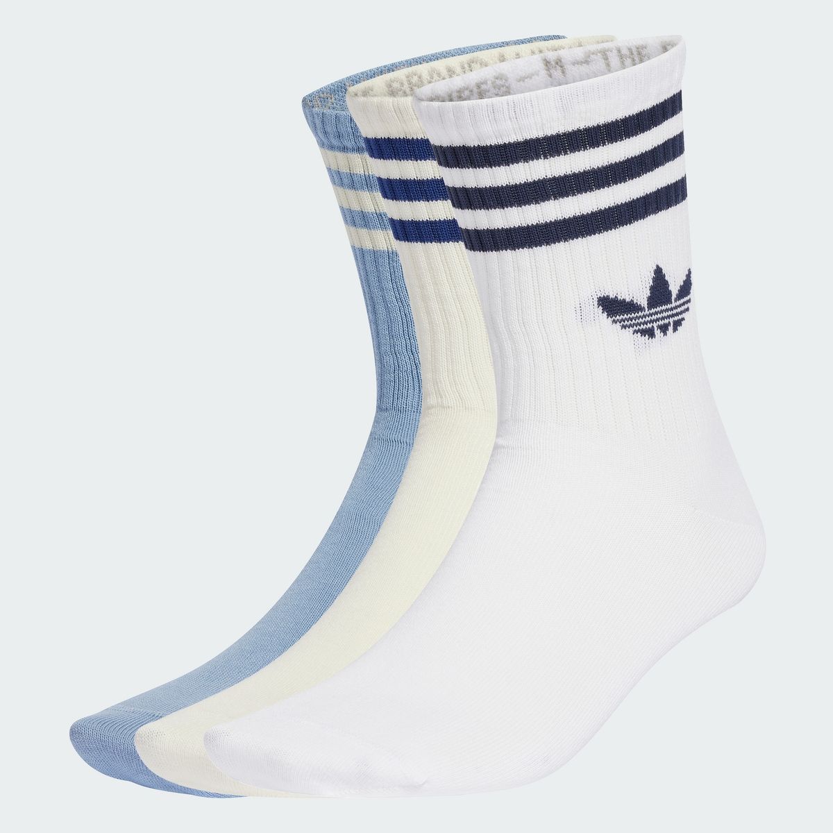 아디다스(ADIDAS) 3-스트라이프 크루 삭스 3켤레 JV7406