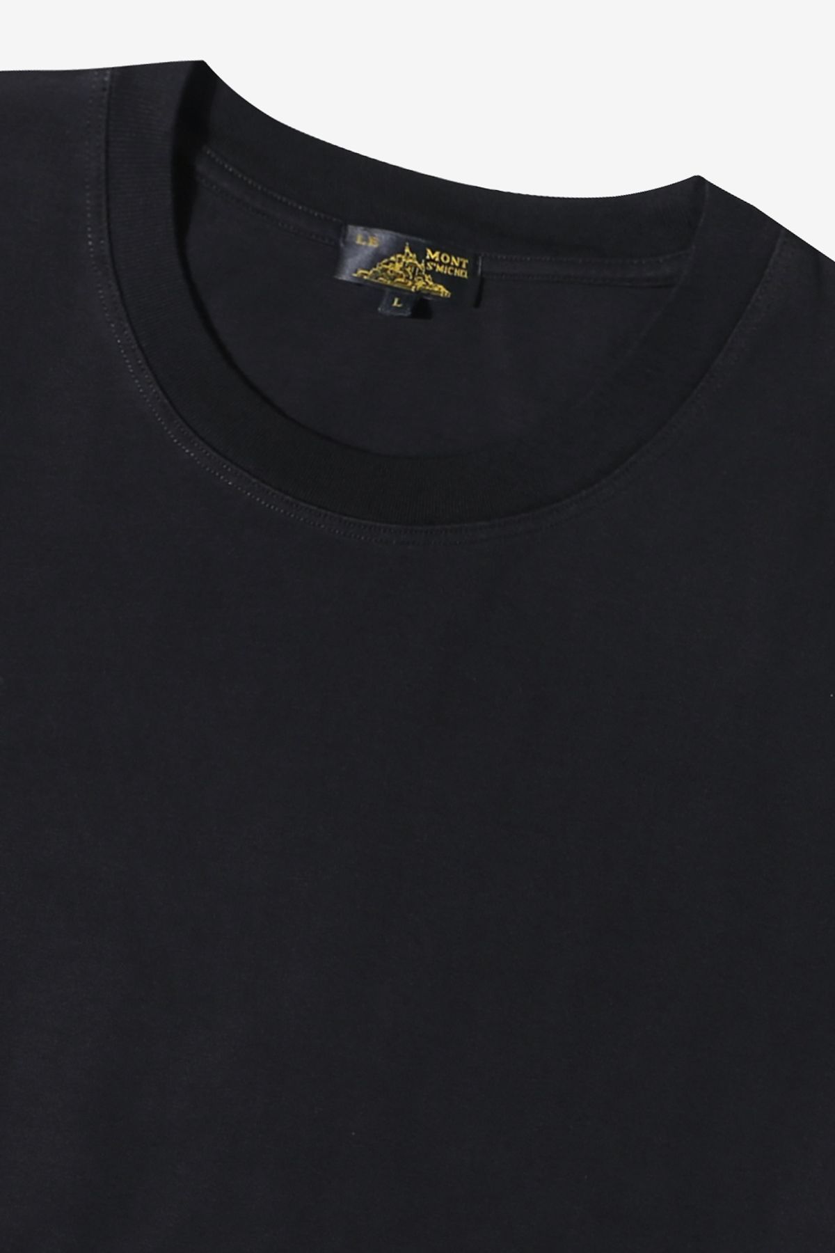 르몽생미셸(LE MONT ST MICHEL) TOBIN - INTERLOCK TEE SHIRT_Black