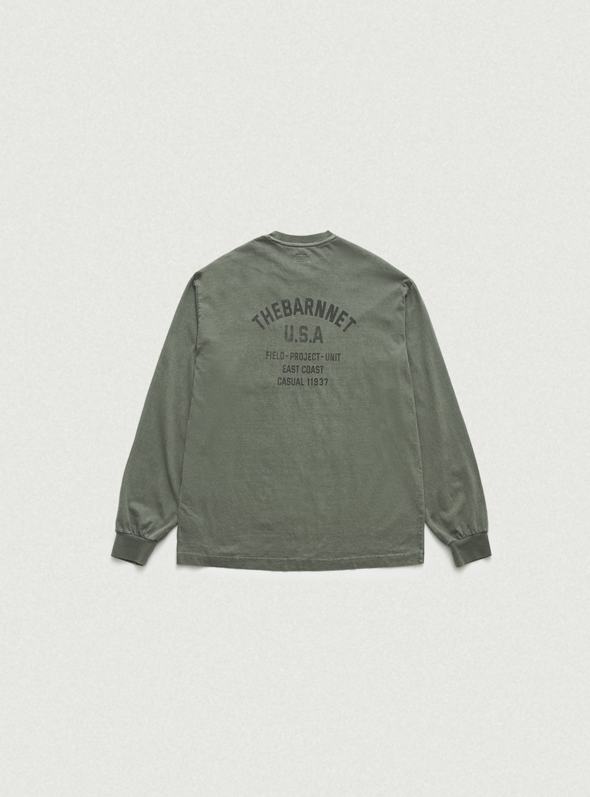 더바넷(THEBARNNET) Maro Pigment Pocket T-Shirt_Khaki