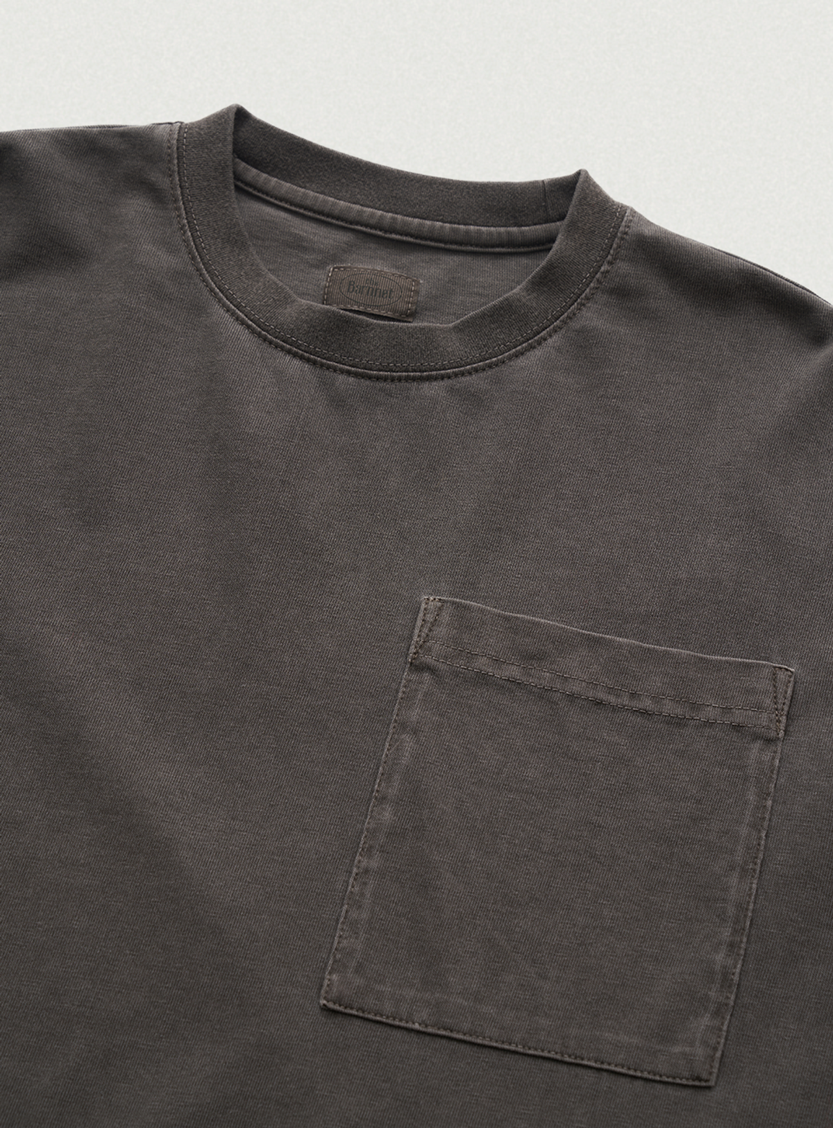 더바넷(THEBARNNET) Maro Pigment Pocket T-Shirt_Charcoal