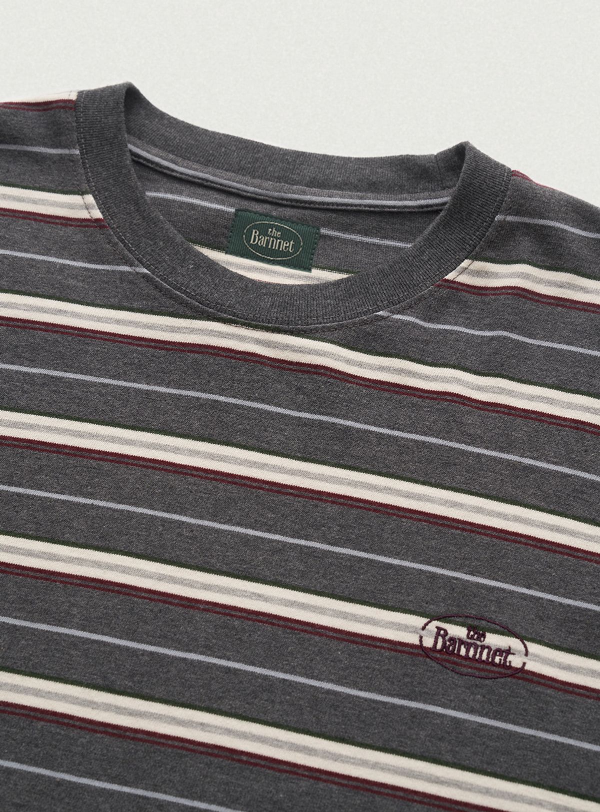 더바넷(THEBARNNET) Lang Stripe Overfit T-shirt_Grey