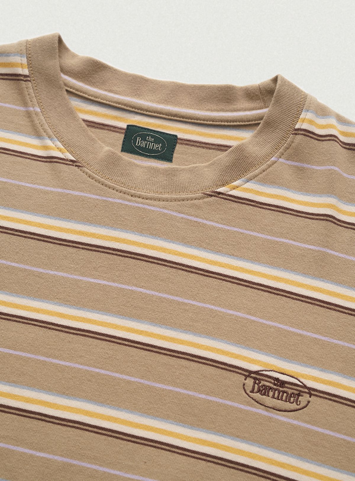더바넷(THEBARNNET) Lang Stripe Overfit T-shirt_Beige