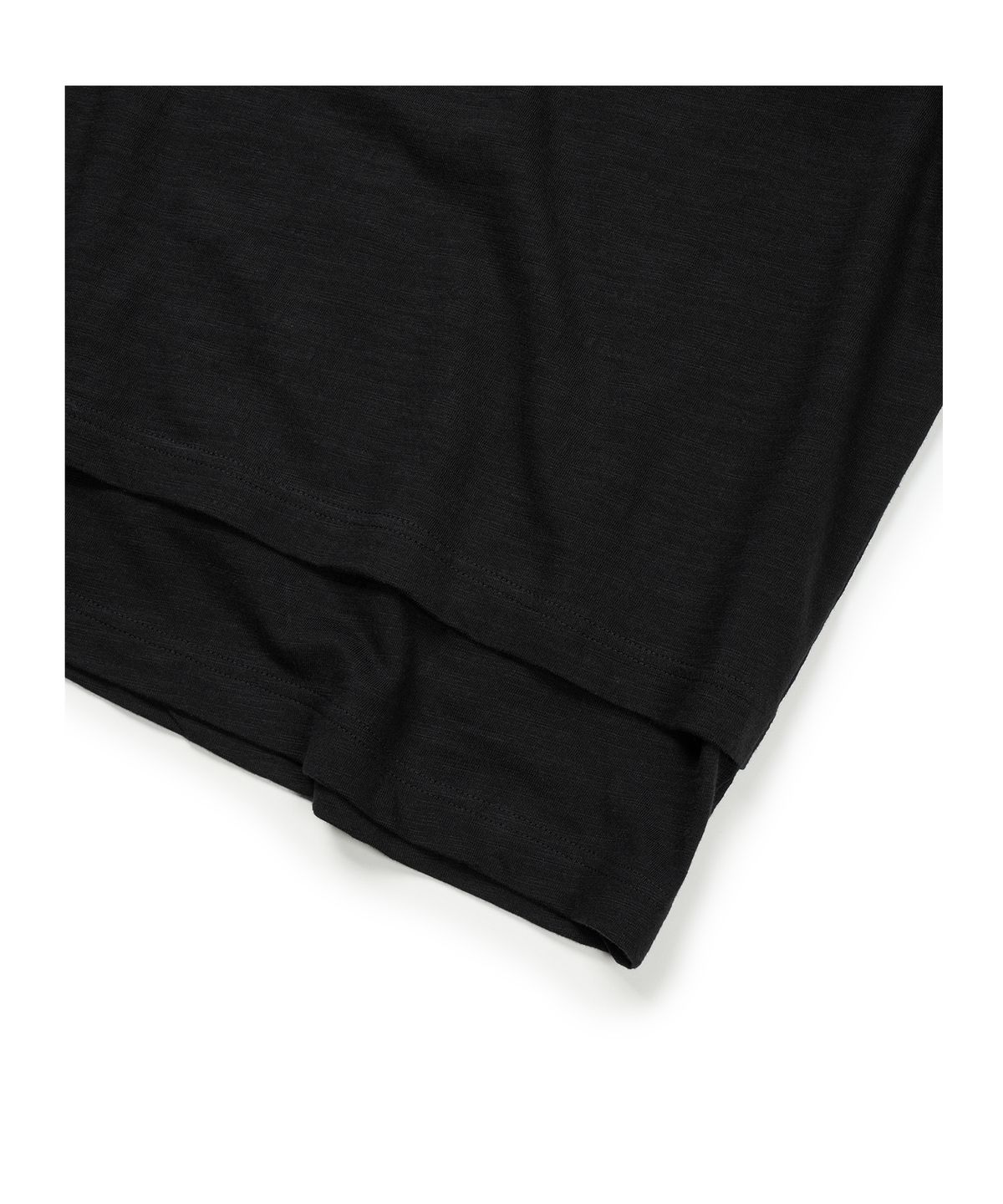 이티씨이(ETCE) LAYERED HENLEY NECK LONG SLEEVE (BLACK)
