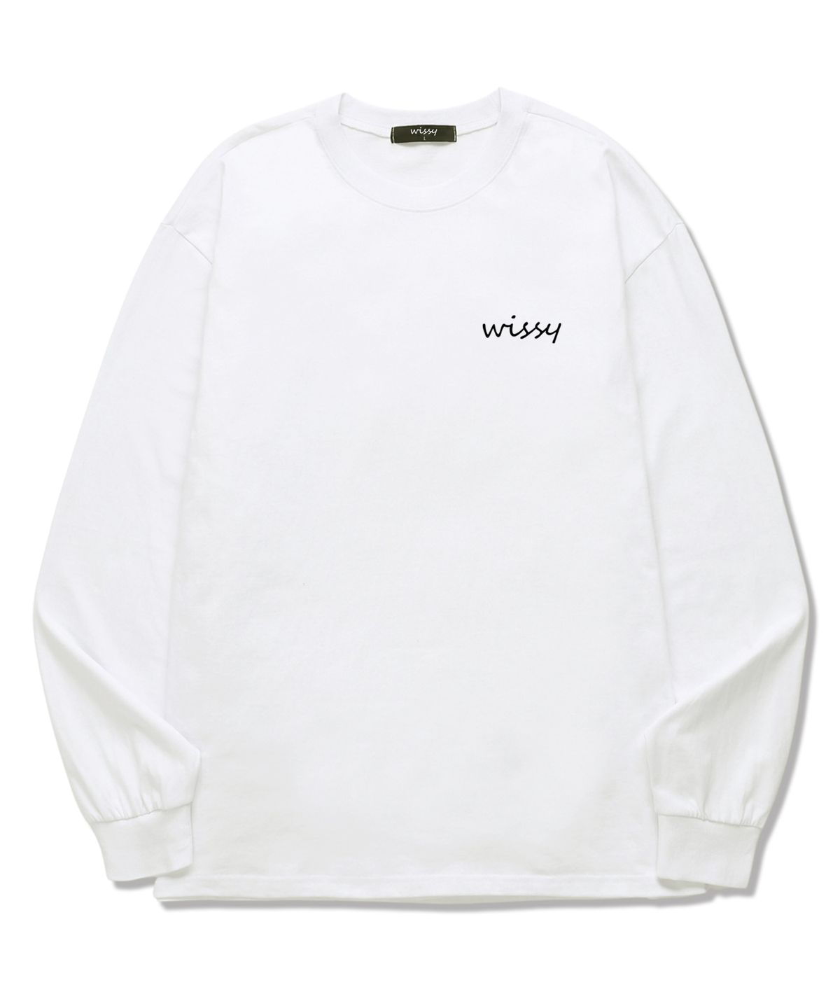 위씨(WISSY) BASIC LOGO 긴팔 티셔츠 (WLS026) 화이트