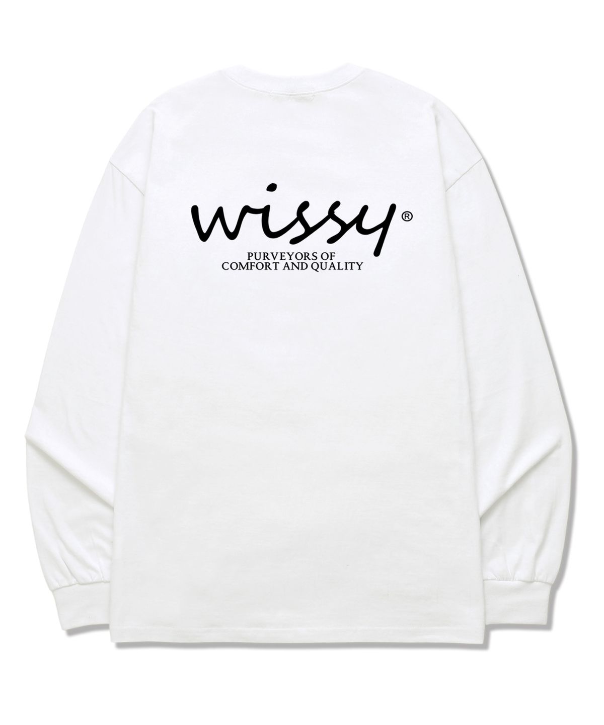 위씨(WISSY) BASIC LOGO 긴팔 티셔츠 (WLS026) 화이트