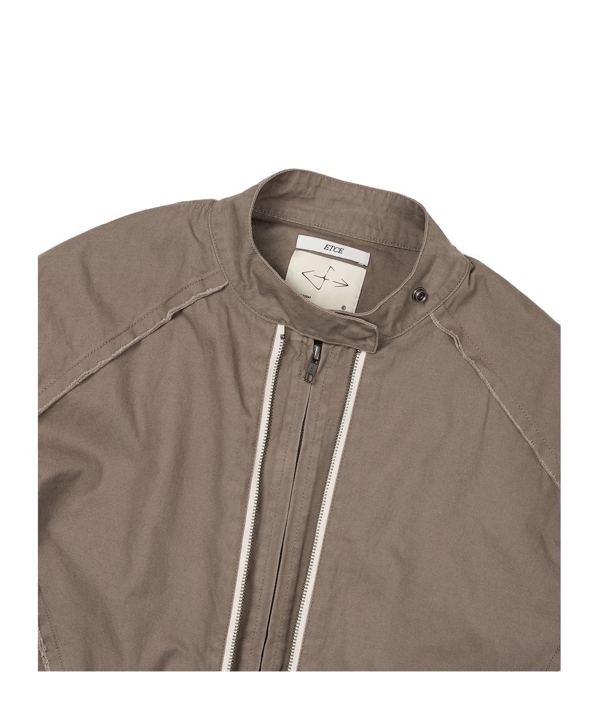 이티씨이(ETCE) DOUBLE ZIP MOTO JACKET (BROWN)