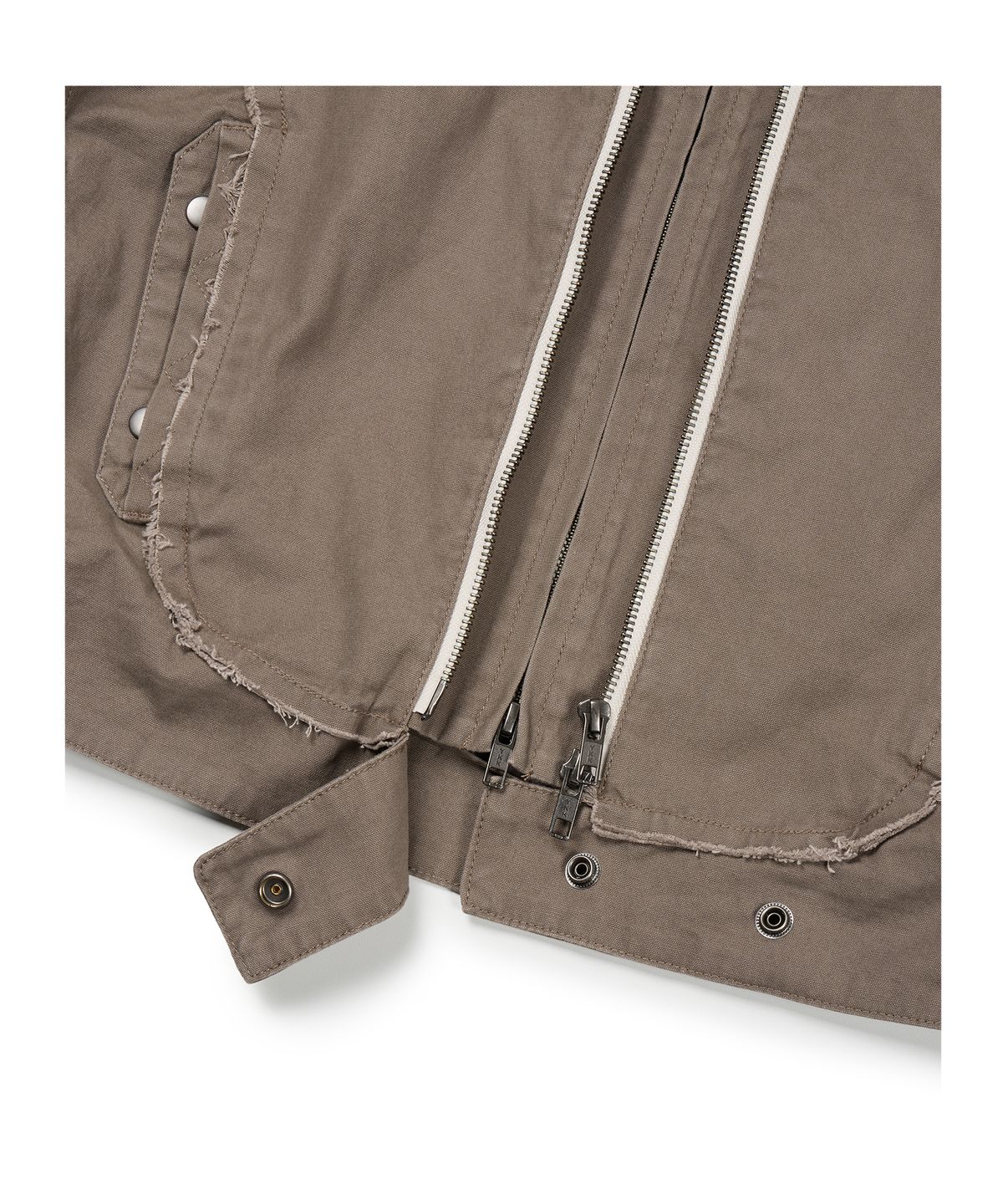 이티씨이(ETCE) DOUBLE ZIP MOTO JACKET (BROWN)