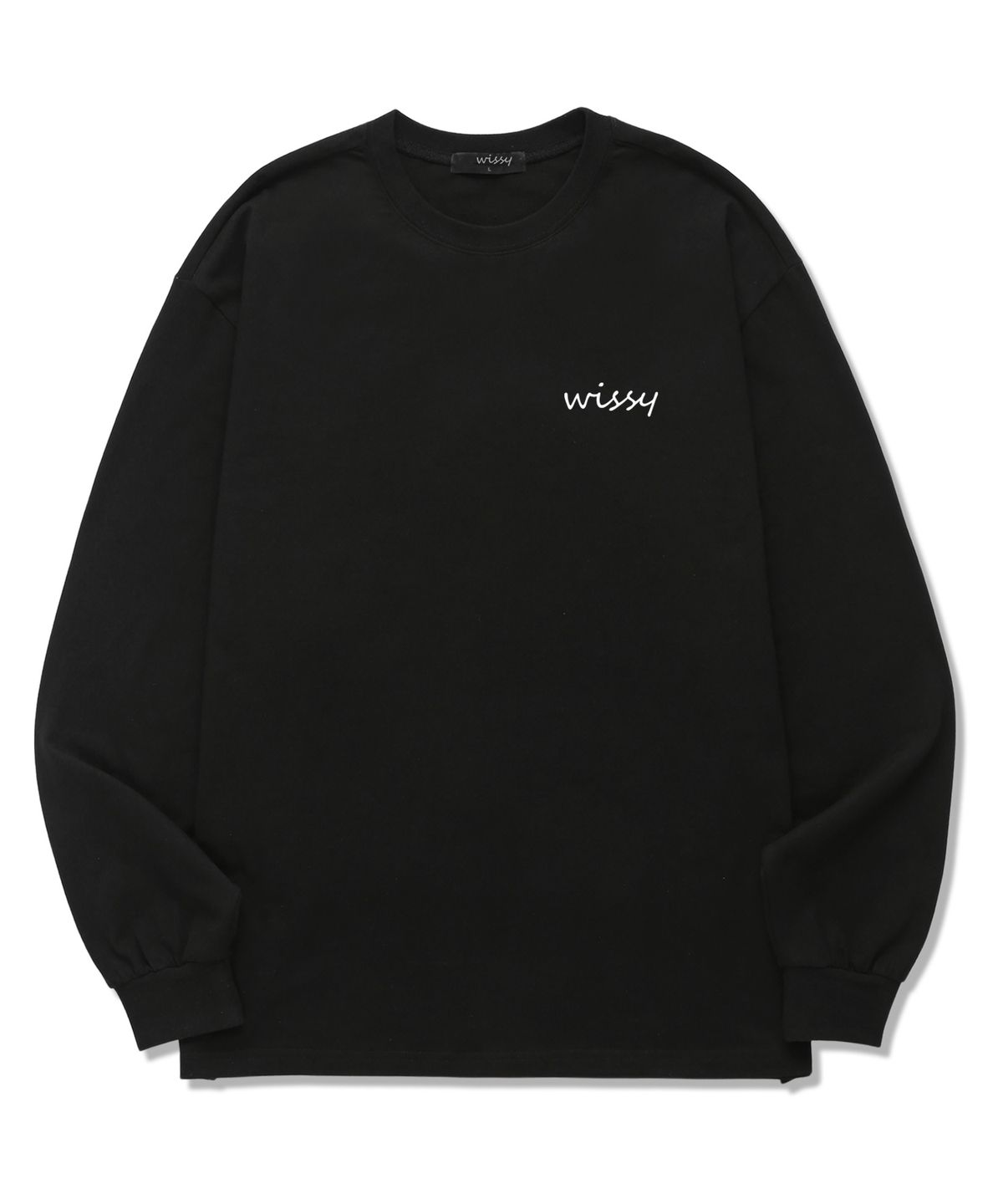 위씨(WISSY) BASIC LOGO 긴팔 티셔츠 (WLS026) 블랙