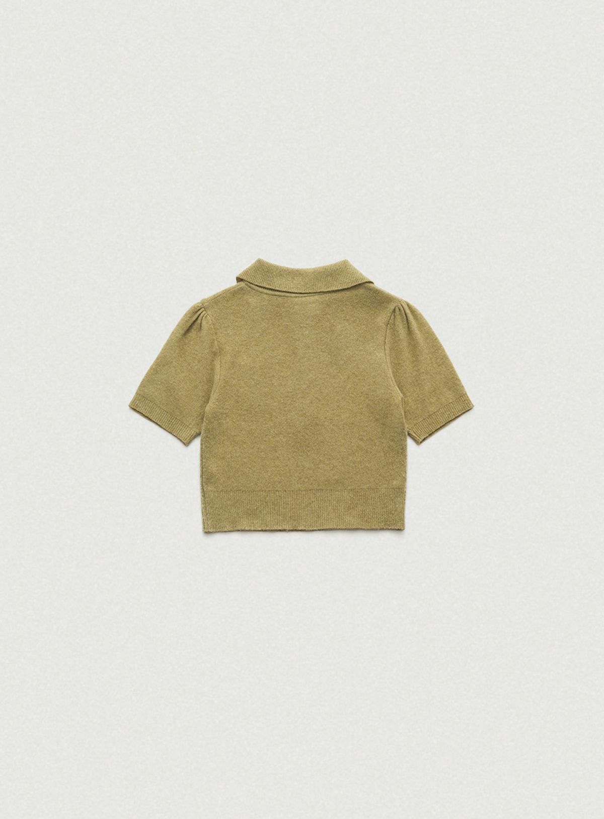 더바넷(THEBARNNET) Fluffy Half Collar Knit_Olive