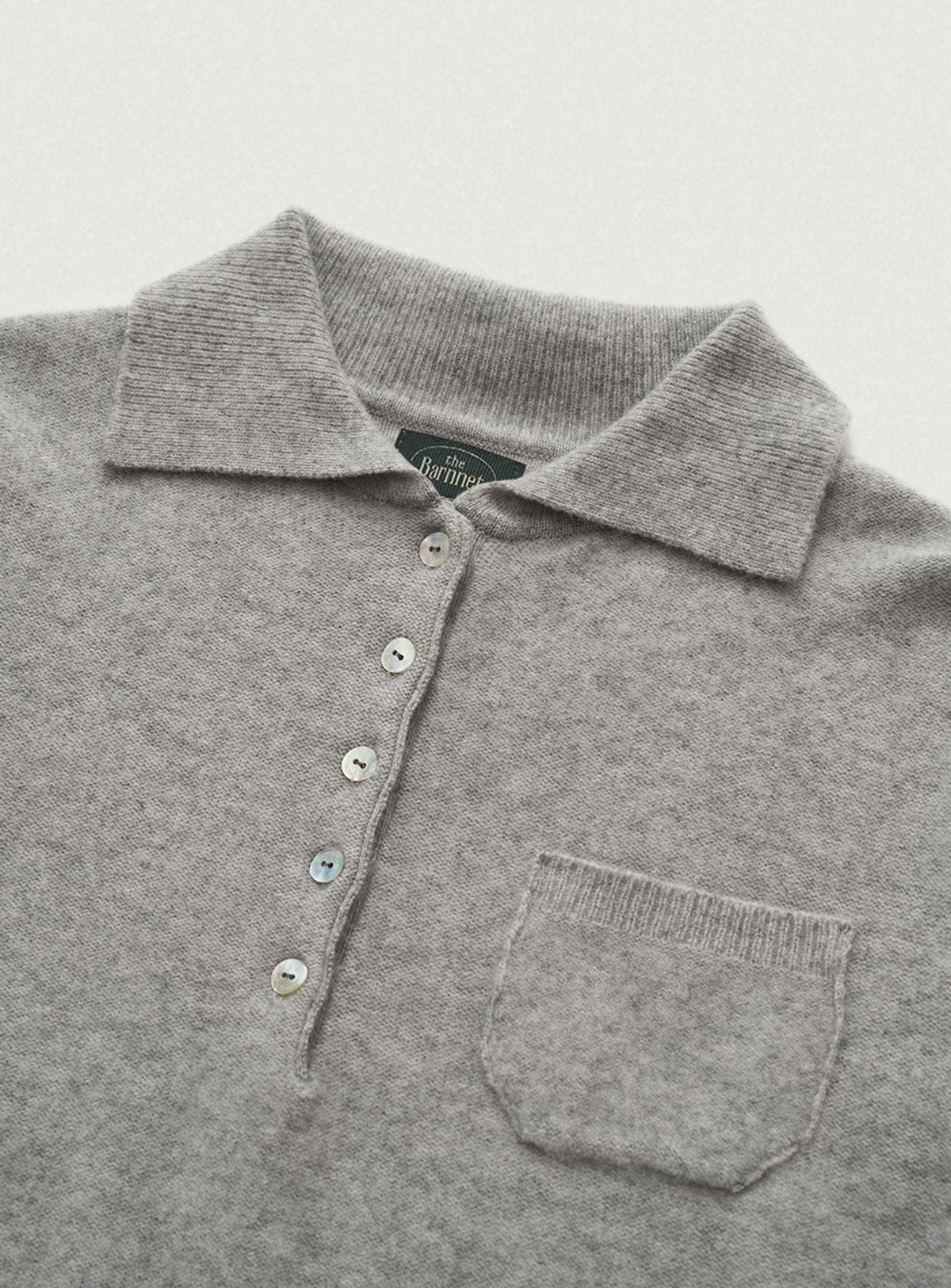 더바넷(THEBARNNET) Fluffy Half Collar Knit_Grey