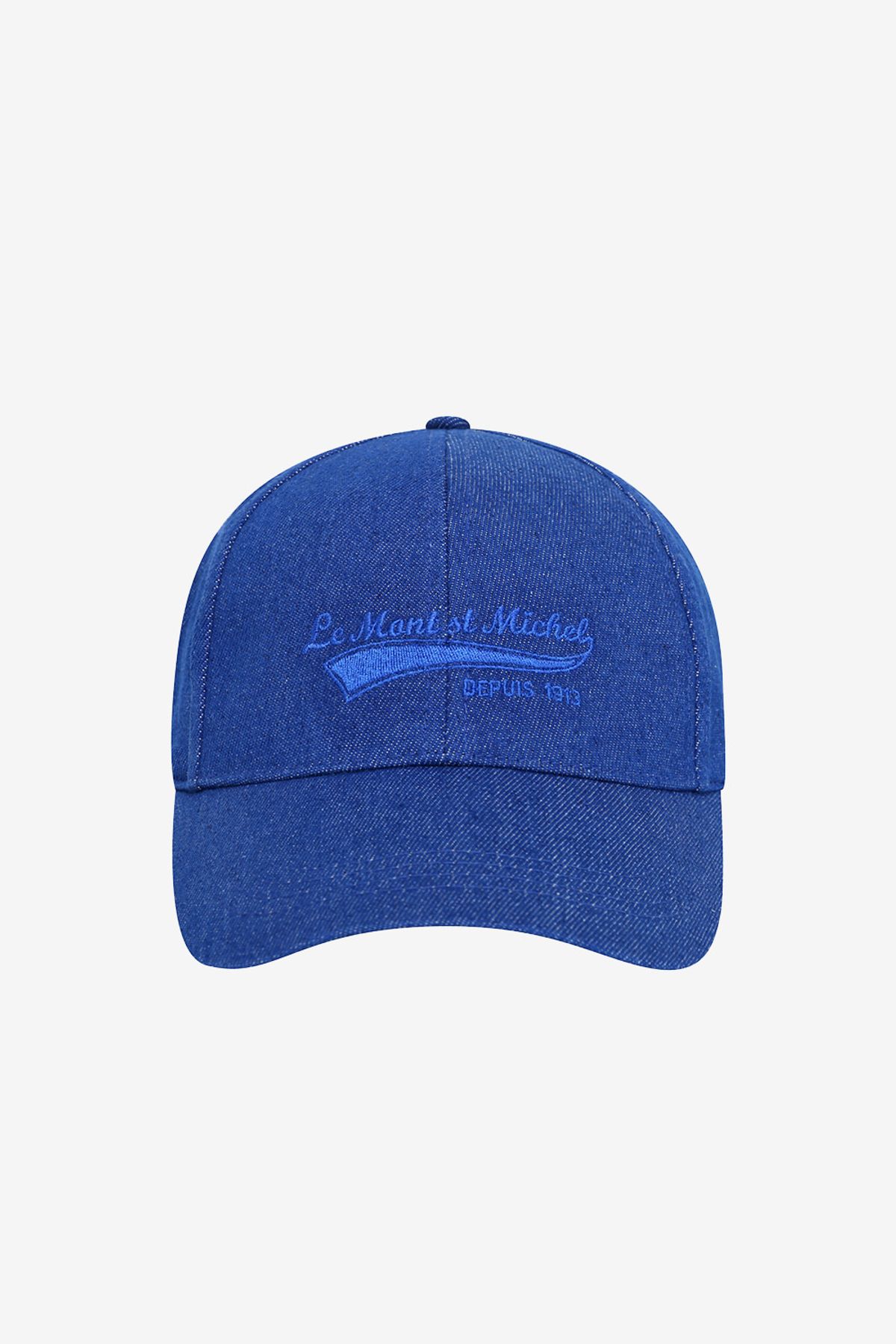 르몽생미셸(LE MONT ST MICHEL) Logo embroidery denim cap_Blue