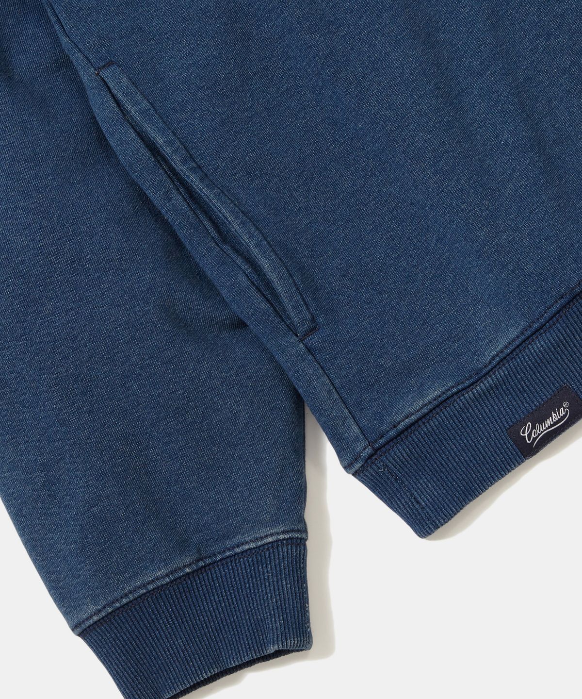 컬럼비아 유니버시티(COLUMBIA UNIVERSITY) NY STREET TAIL DENIM TERRY H/ZIP HOODIE_MIDNIGHT JEAN