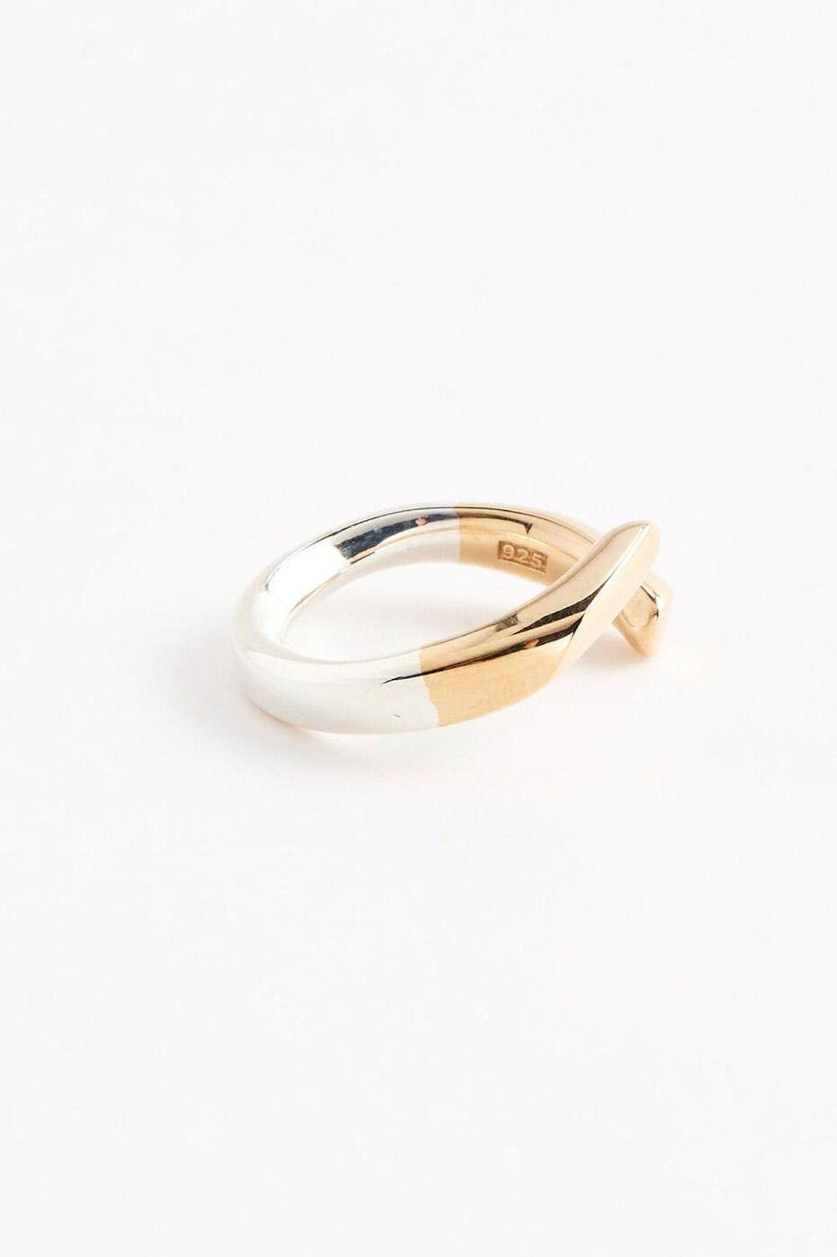 휴스타드(HUSTAD) 184 Combo twist Ring_14k 골드 콤보 트위스트 오픈 링