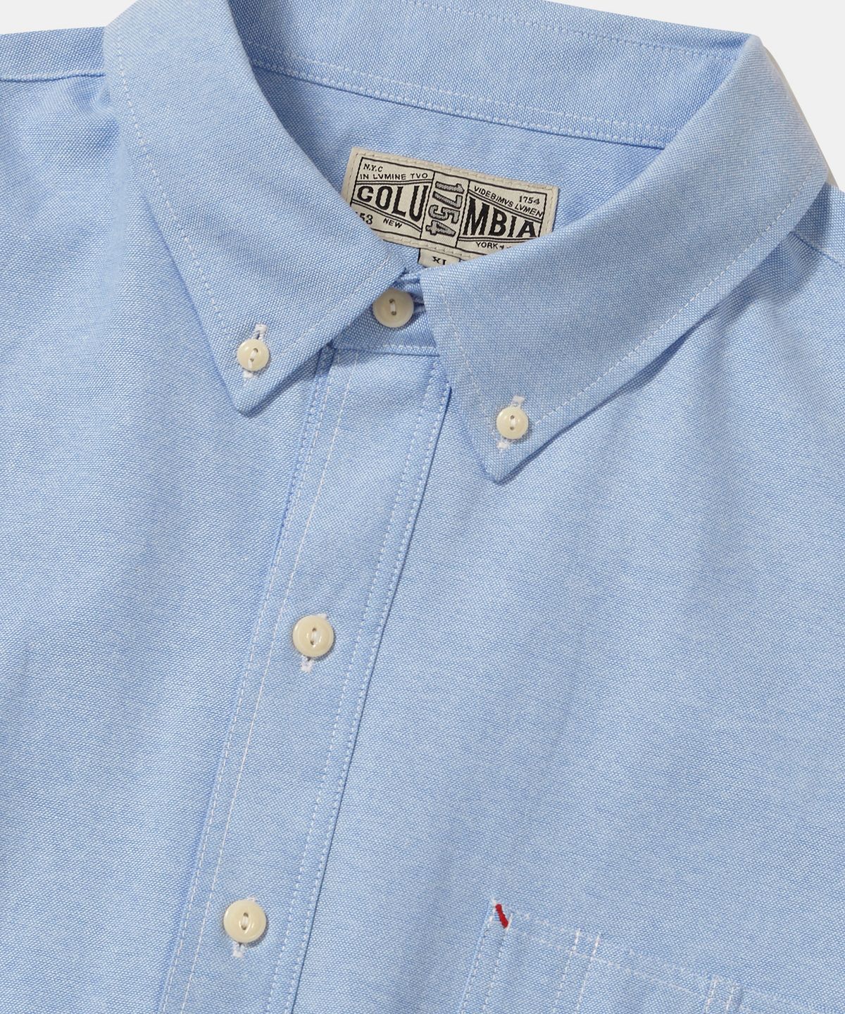 컬럼비아 유니버시티(COLUMBIA UNIVERSITY) SL-LABEL ONE POCKET OXFORD SHIRTS_BLUE