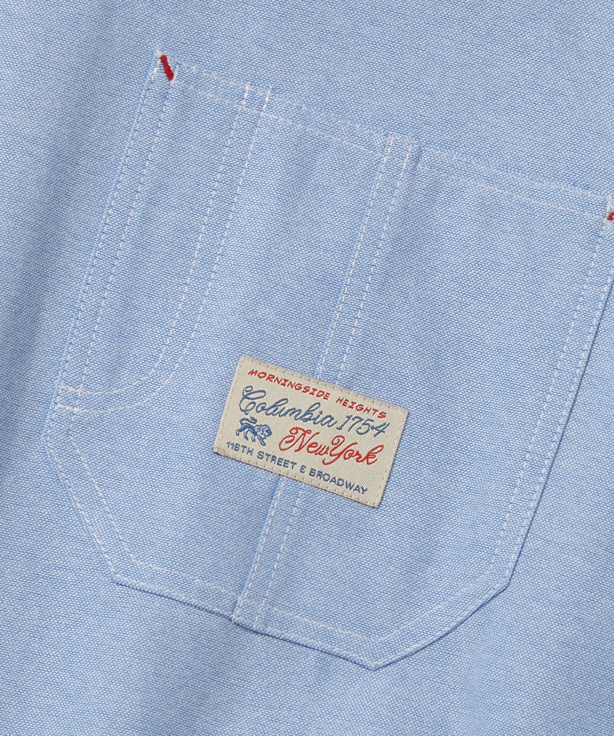 컬럼비아 유니버시티(COLUMBIA UNIVERSITY) SL-LABEL ONE POCKET OXFORD SHIRTS_BLUE