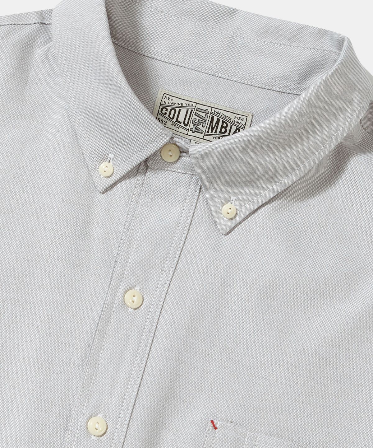 컬럼비아 유니버시티(COLUMBIA UNIVERSITY) SL-LABEL ONE POCKET OXFORD SHIRTS_GRAY
