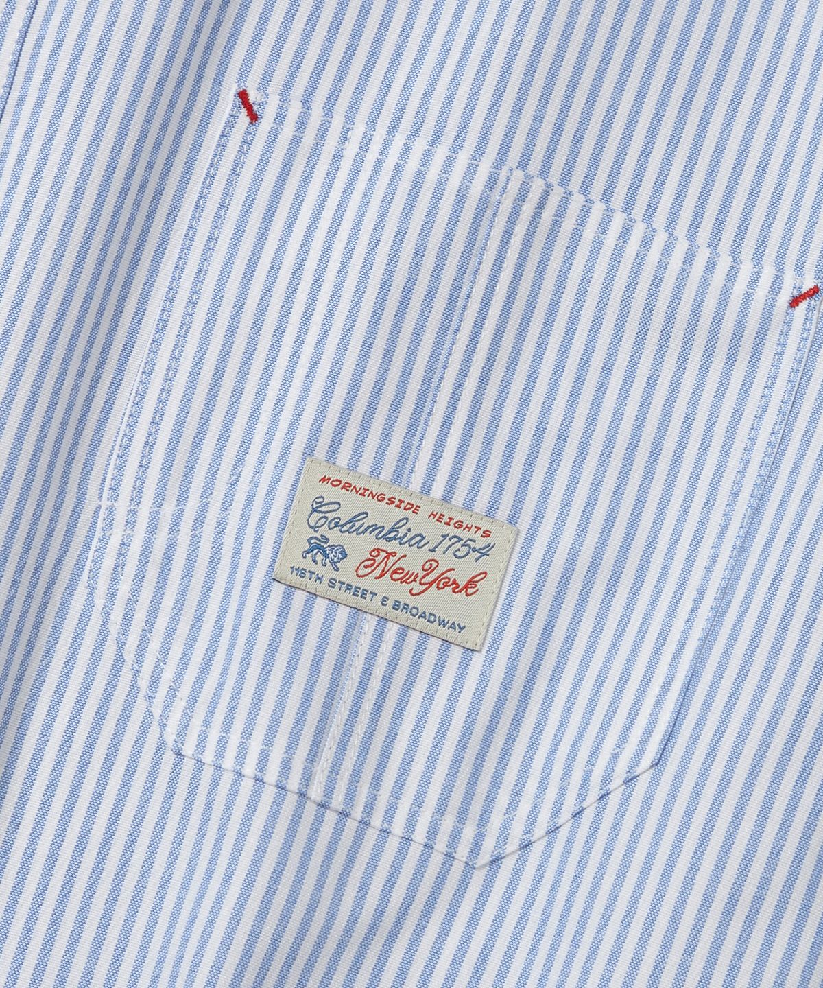 컬럼비아 유니버시티(COLUMBIA UNIVERSITY) SL-LABEL ONE POCKET OXFORD SHIRTS_BLUE STRIPE