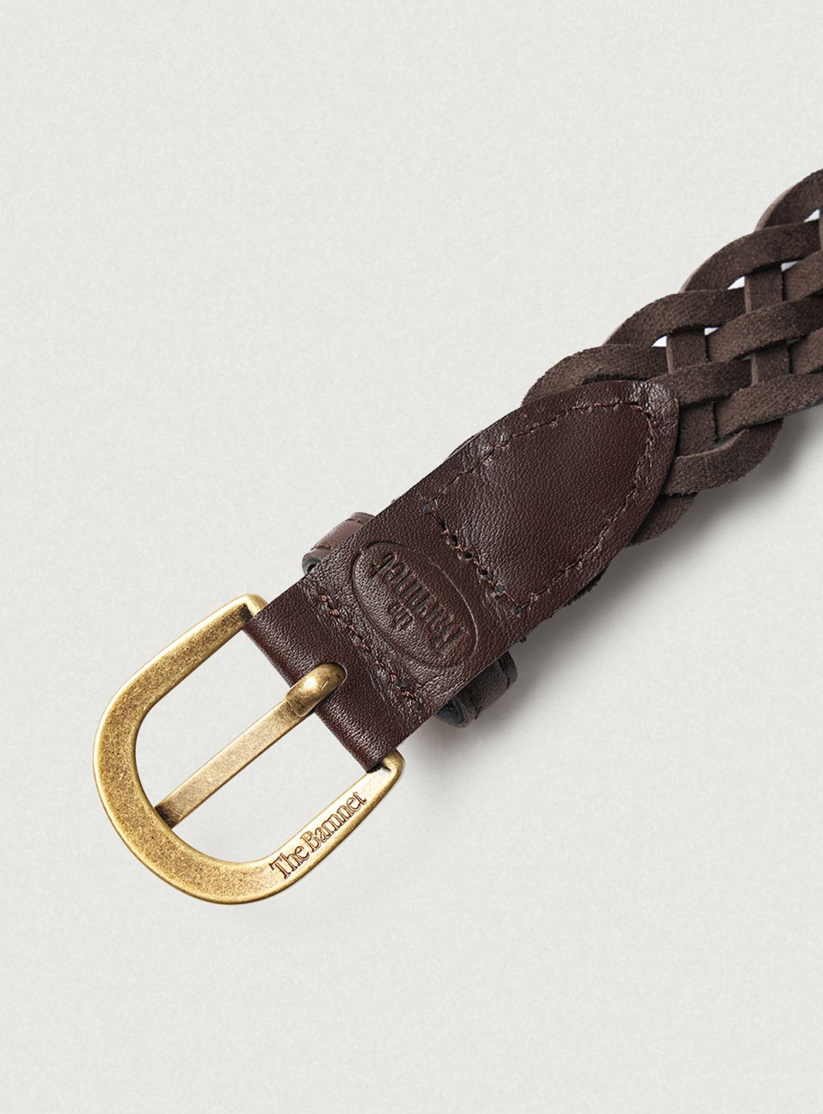 더바넷(THEBARNNET) Slim Leather Twist Belt_Brown
