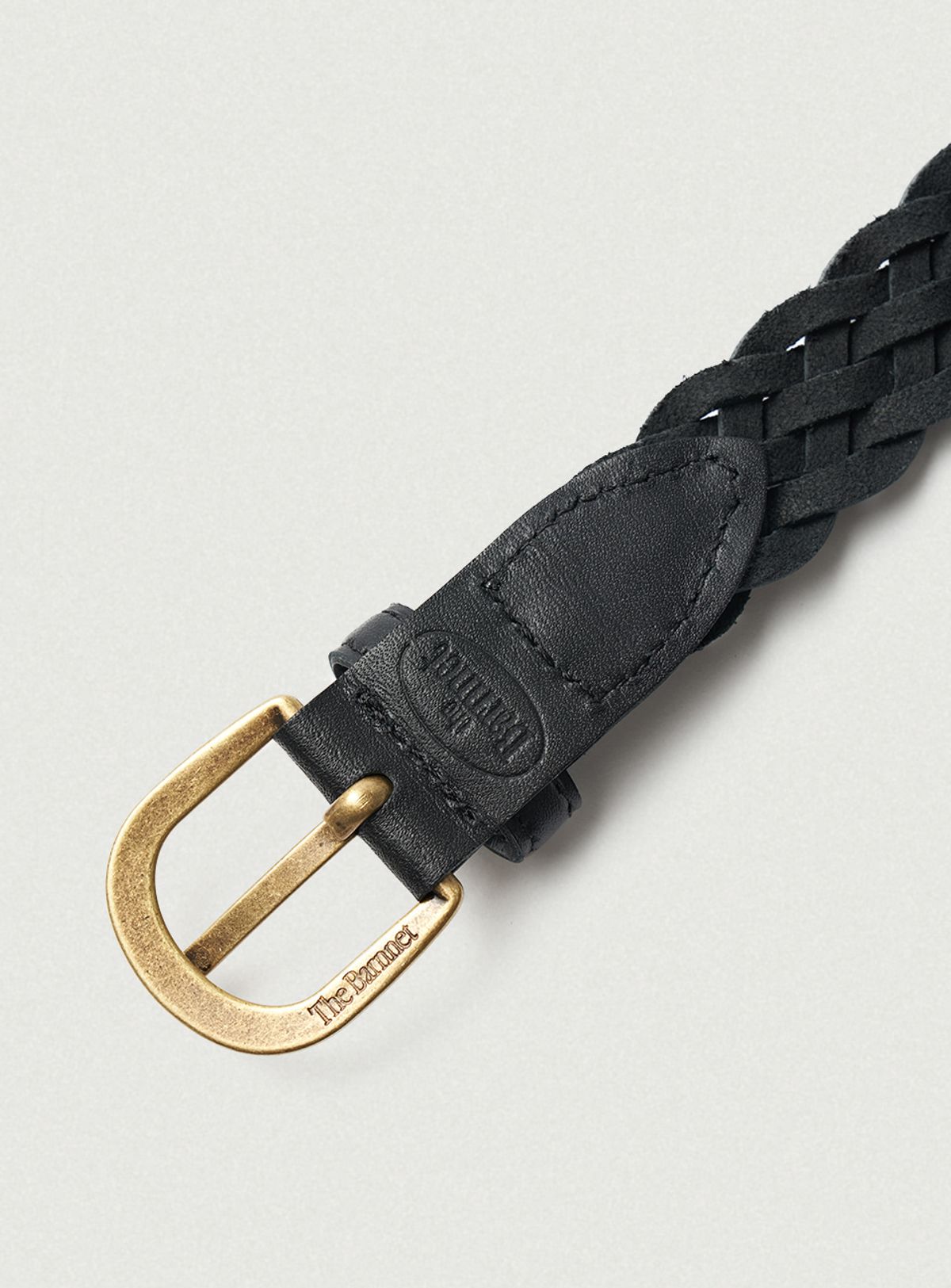 더바넷(THEBARNNET) Slim Leather Twist Belt_Black