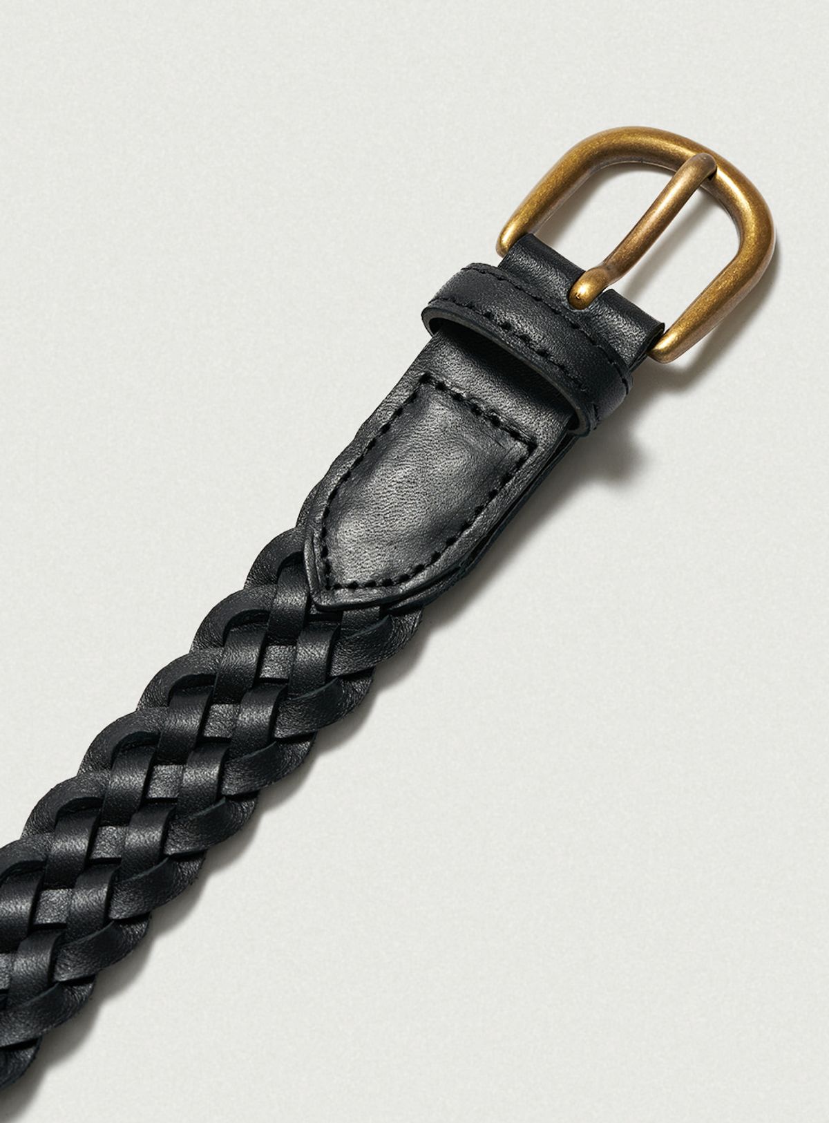 더바넷(THEBARNNET) Slim Leather Twist Belt_Black