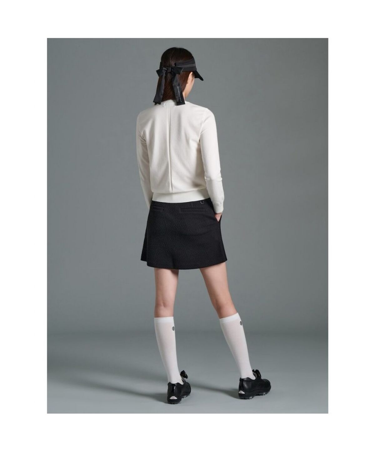 빈폴골프(BEANPOLE GOLF) 여성 원포인트 라운드넥 풀오버  아이보리