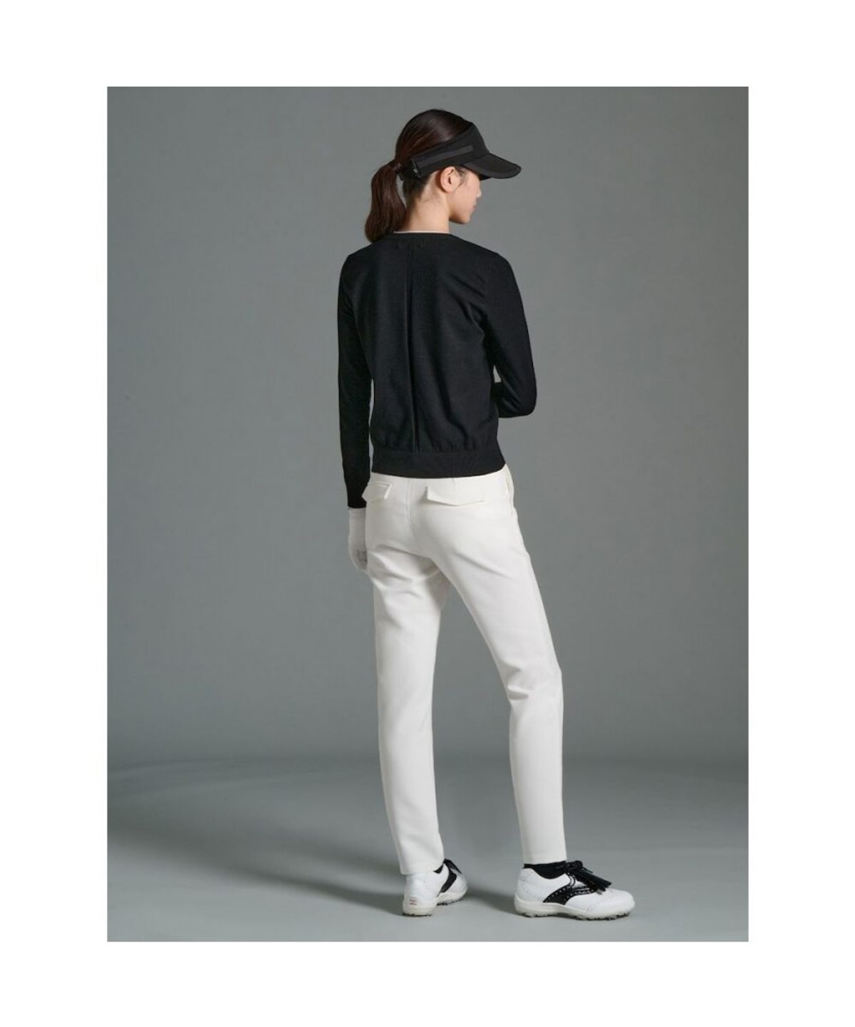 빈폴골프(BEANPOLE GOLF) 여성 원포인트 라운드넥 풀오버  블랙