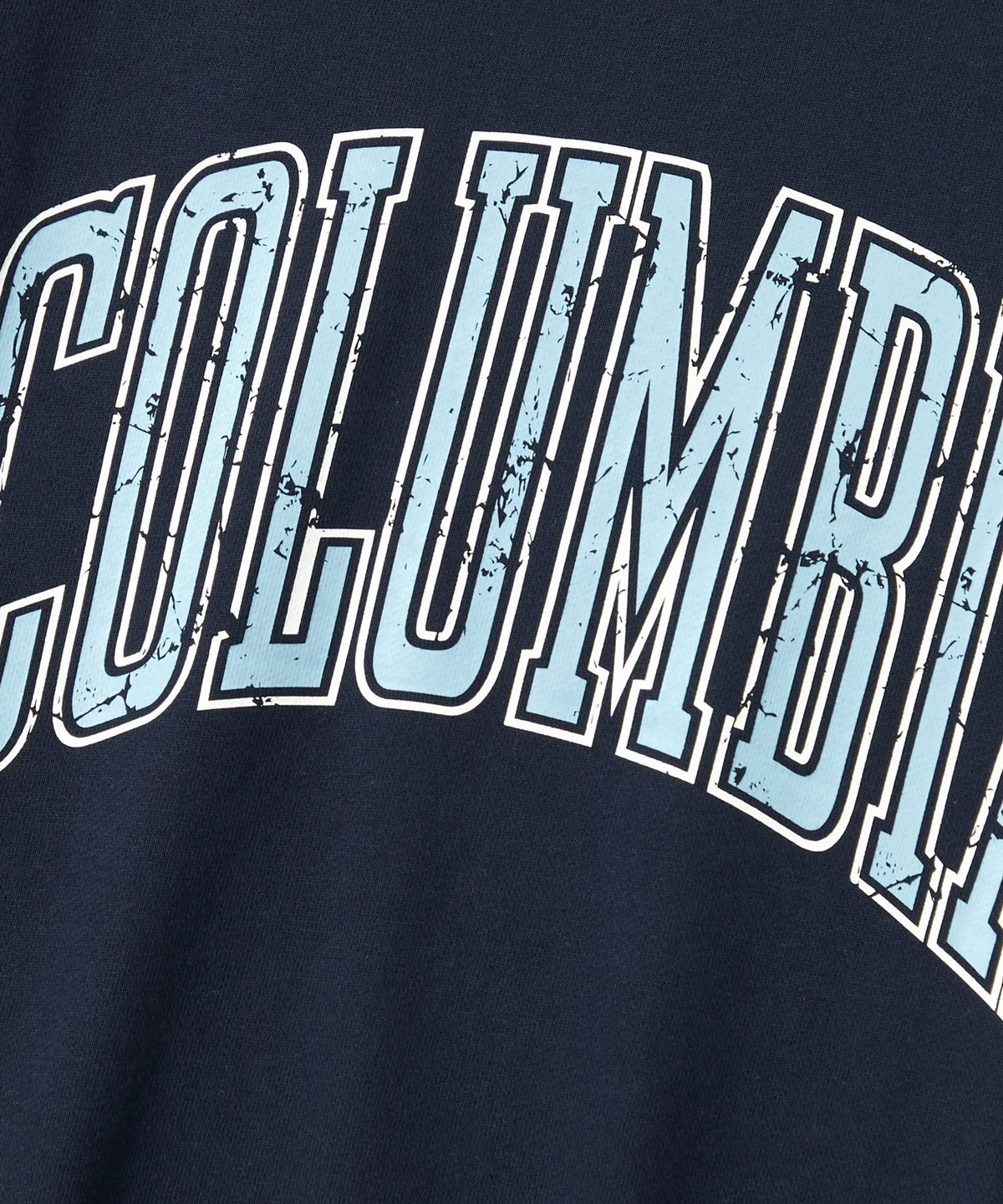 컬럼비아 유니버시티(COLUMBIA UNIVERSITY) VTG BIG CRACK HEAVY TERRY CREW NECK_NAVY