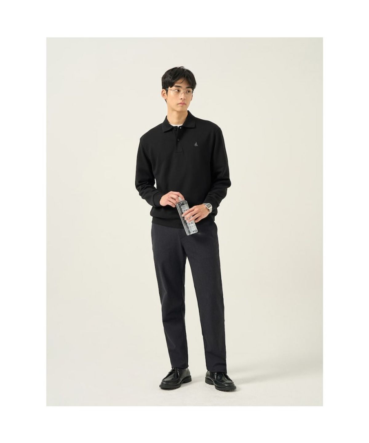 빈폴 멘(BEANPOLE MEN) 폴리 혼방 스탠다드핏 슬랙스  애쉬