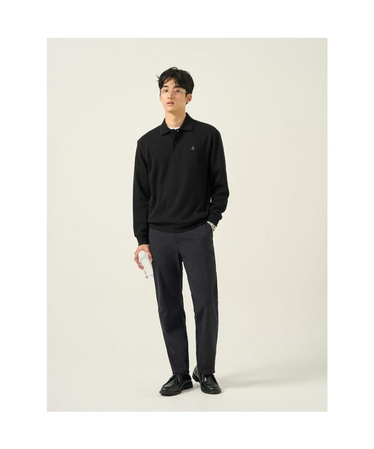 빈폴 멘(BEANPOLE MEN) 폴리 혼방 스탠다드핏 슬랙스  애쉬