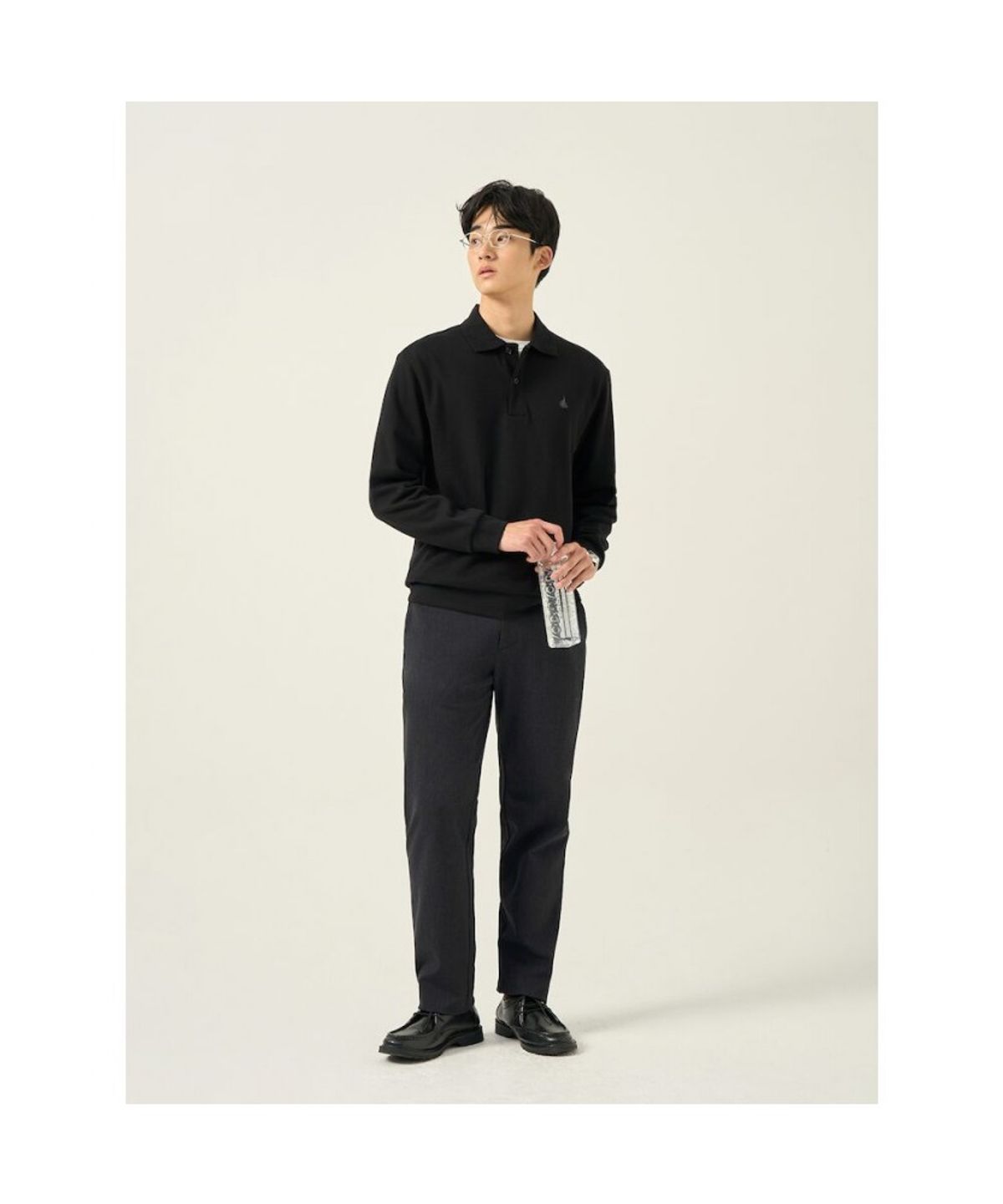빈폴 멘(BEANPOLE MEN) 폴리 혼방 스탠다드핏 슬랙스  애쉬