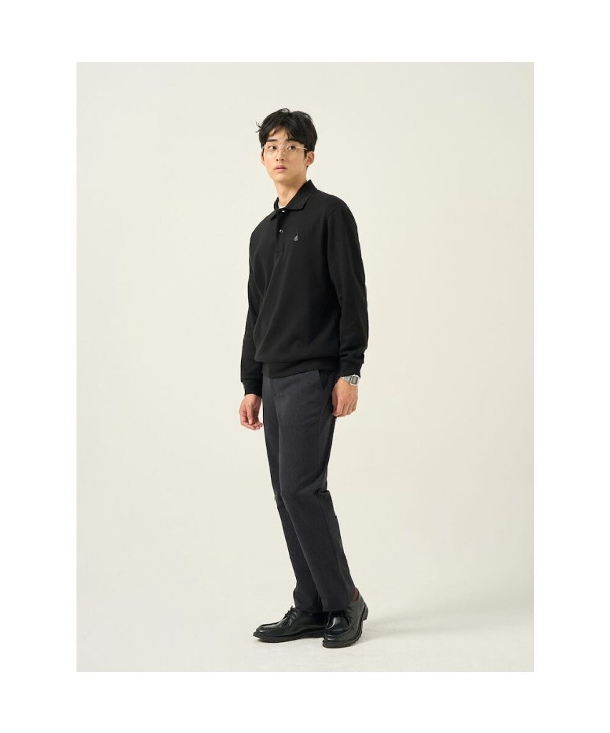 빈폴 멘(BEANPOLE MEN) 폴리 혼방 스탠다드핏 슬랙스  애쉬