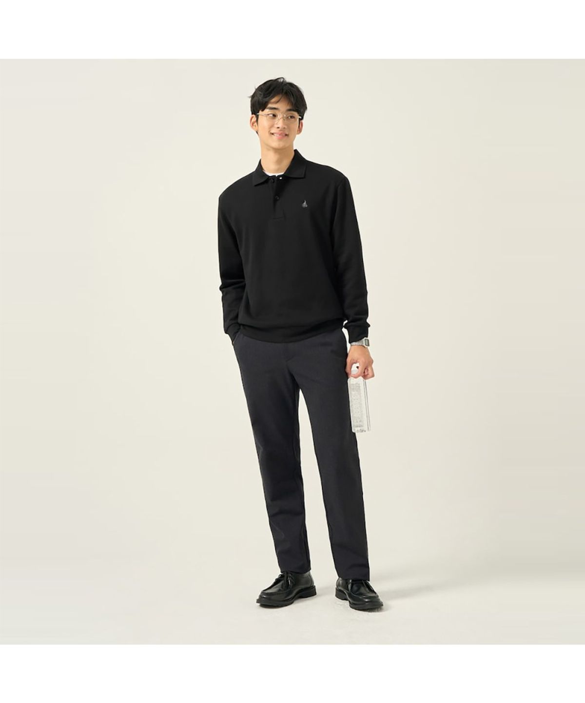 빈폴 멘(BEANPOLE MEN) 폴리 혼방 스탠다드핏 슬랙스  애쉬