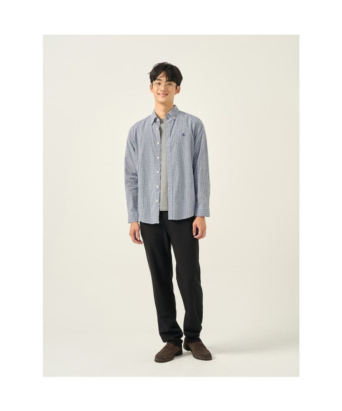 빈폴 멘(BEANPOLE MEN) 폴리 혼방 스탠다드핏 슬랙스  블랙