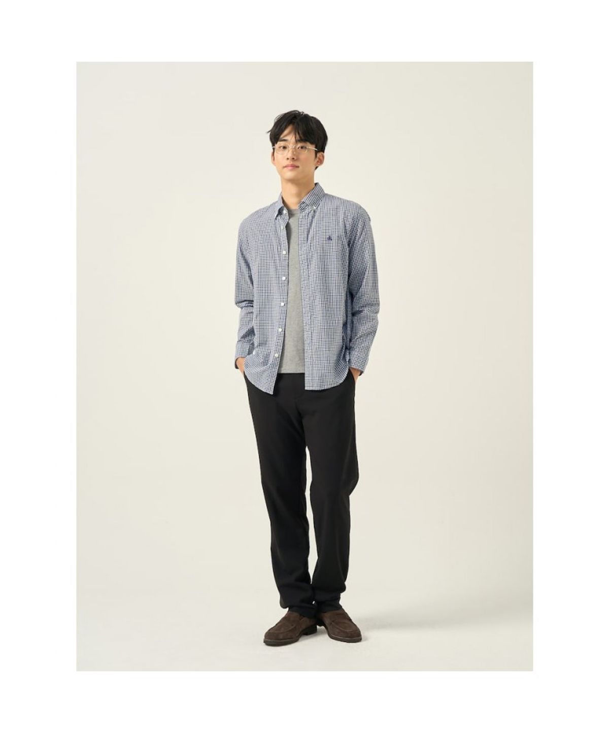 빈폴 멘(BEANPOLE MEN) 폴리 혼방 스탠다드핏 슬랙스  블랙