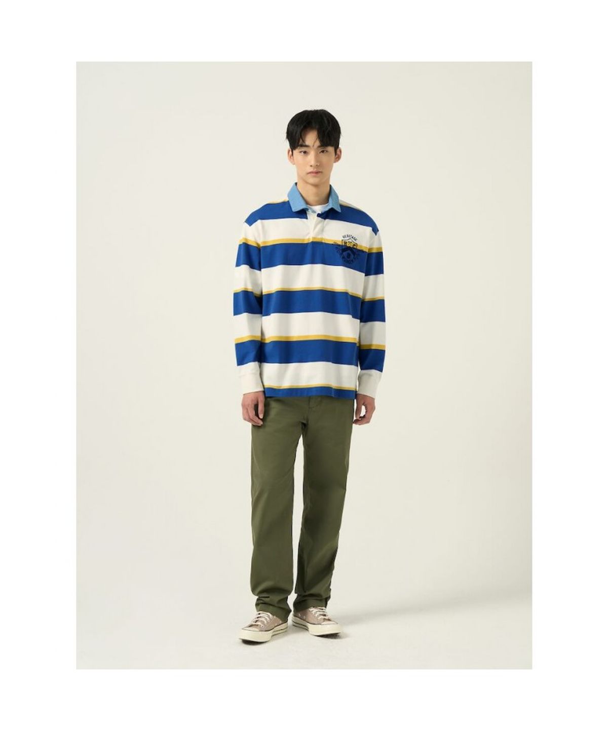 빈폴 멘(BEANPOLE MEN) 럭비 티셔츠  블루