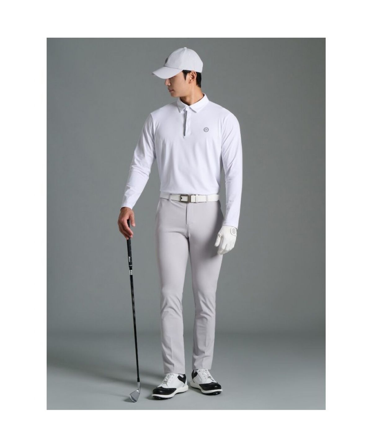 빈폴골프(BEANPOLE GOLF) 남성 소매 배색 칼라 티셔츠  화이트