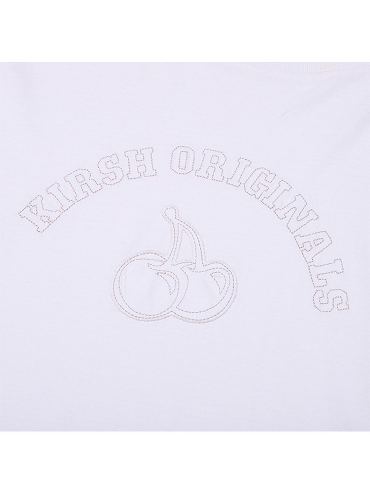 키르시(KIRSH) 피그먼트 다잉 아치 체리 롱 슬리브 탑 [화이트]