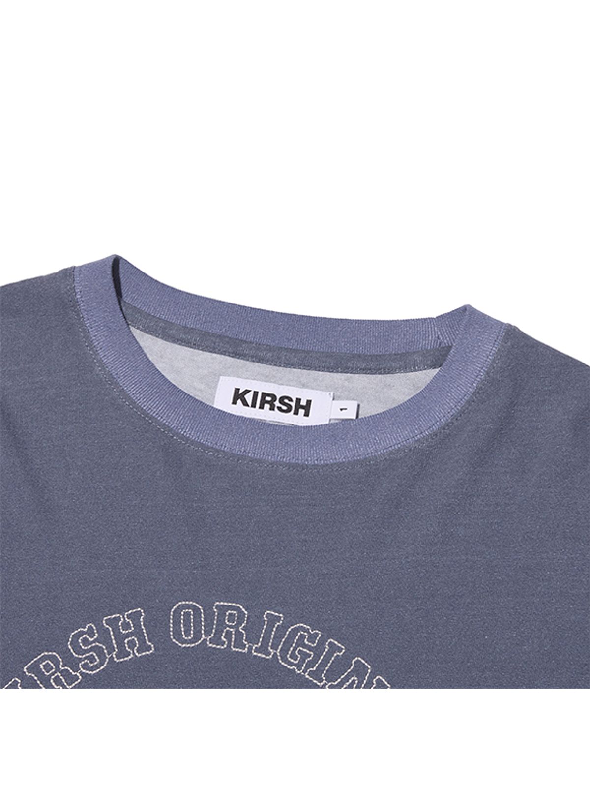 키르시(KIRSH) 피그먼트 다잉 아치 체리 롱 슬리브 탑 [네이비]