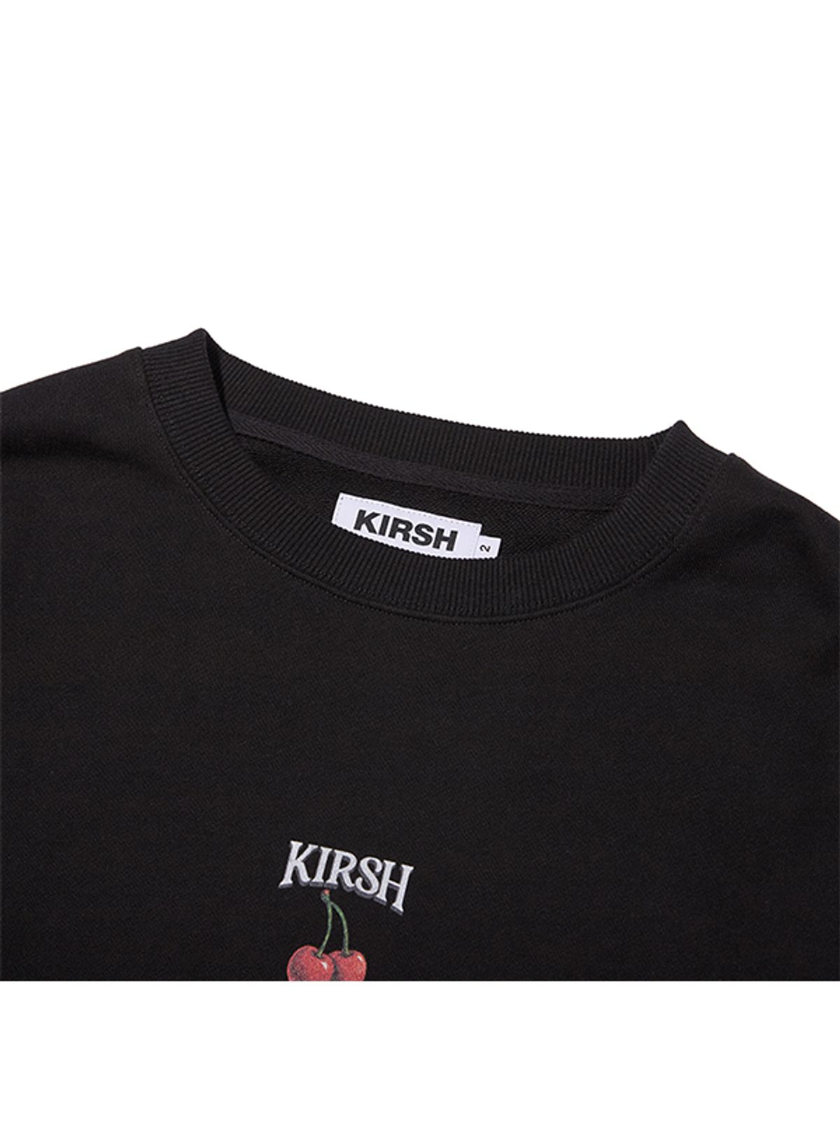 키르시(KIRSH) 듀이 체리 유니 루즈핏 스웻셔츠 [블랙]