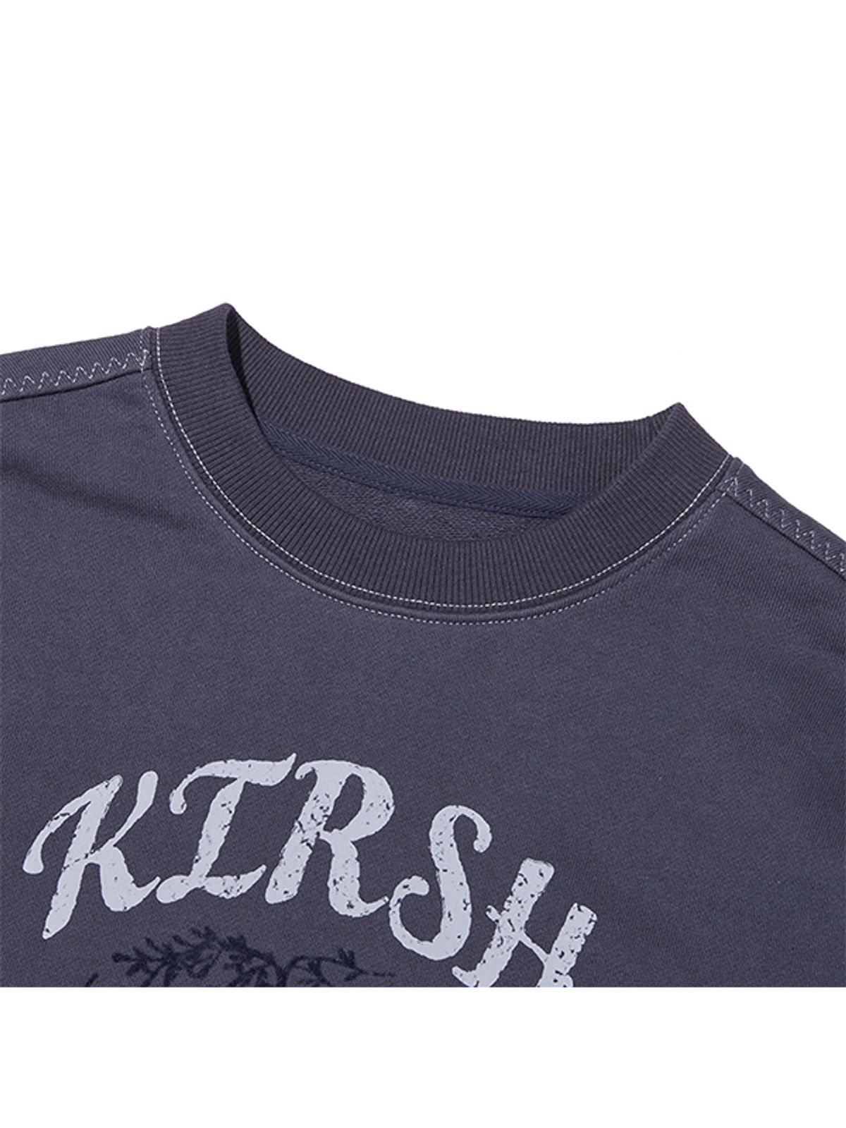 키르시(KIRSH) 빈티지 그래픽 크롭 스웻셔츠 [네이비]