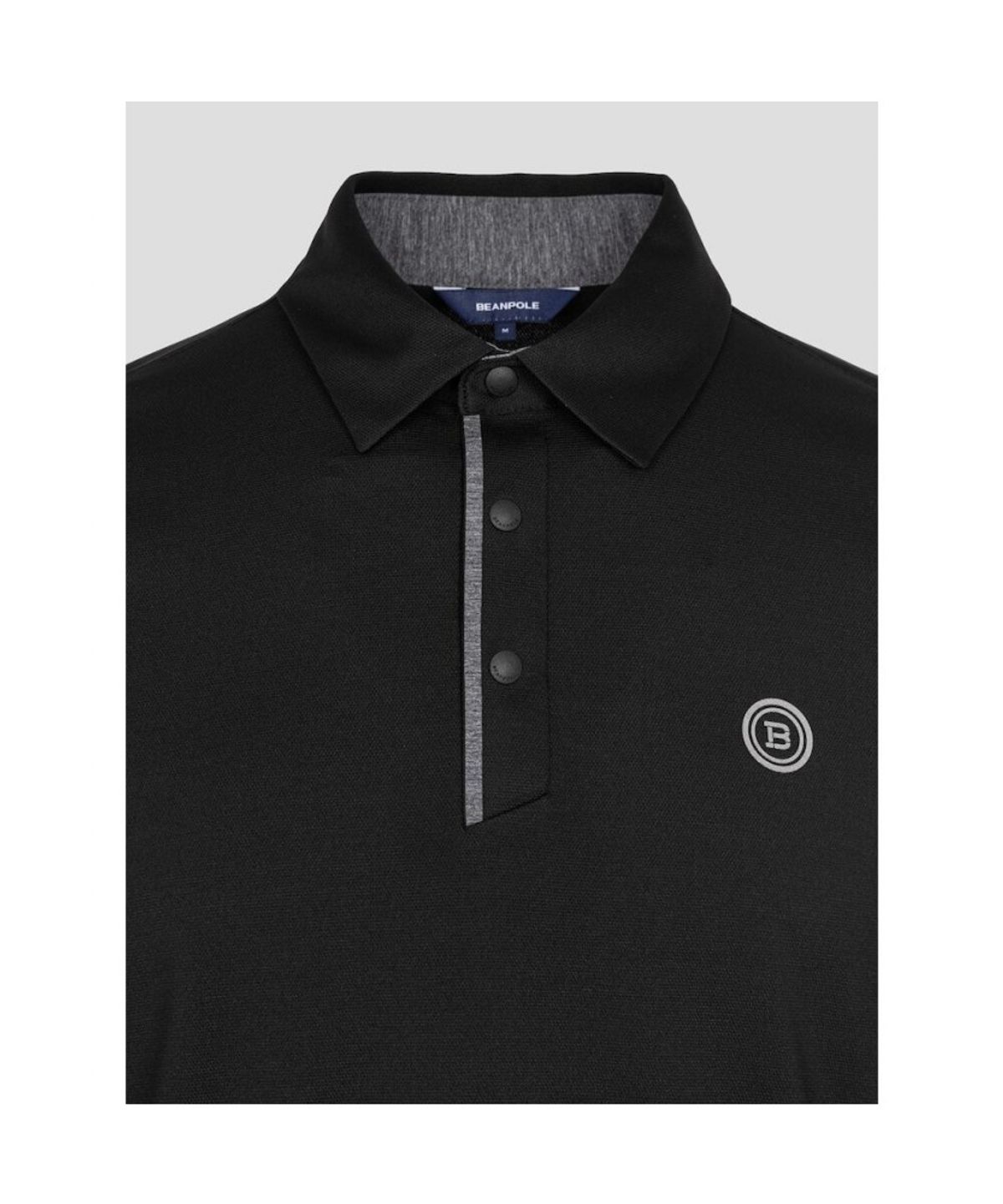 빈폴골프(BEANPOLE GOLF) 남성 소매 배색 칼라 티셔츠  블랙
