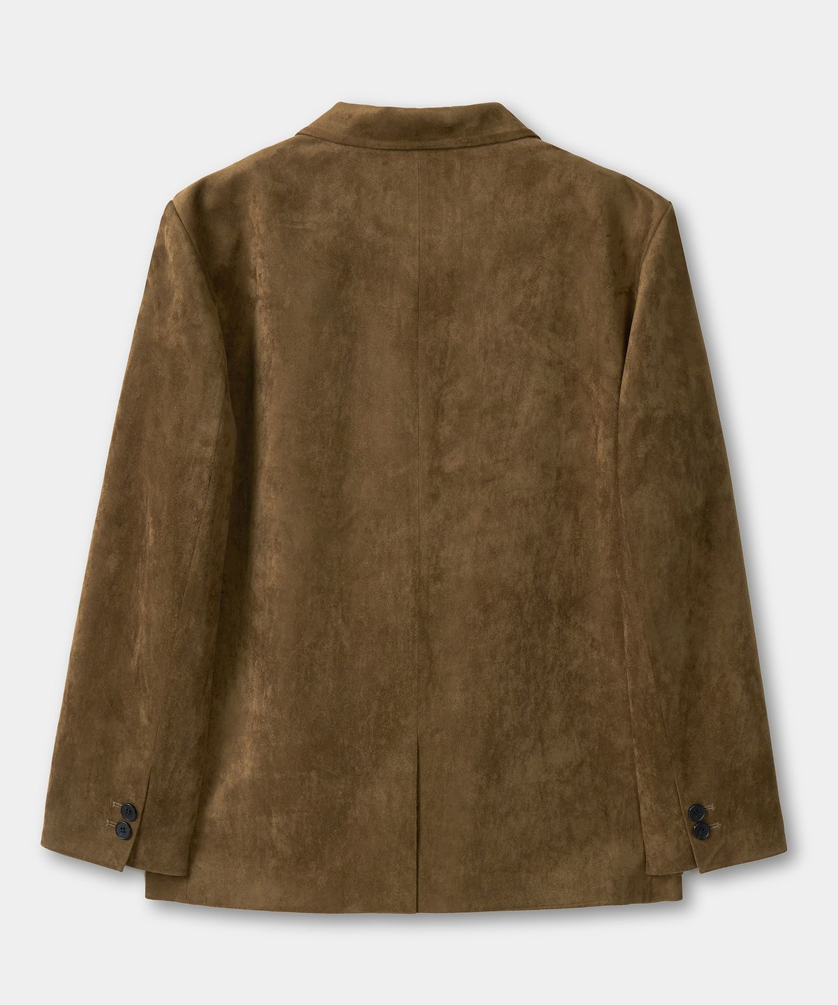 엑스컨테이너(EXCONTAINER) 클래식 버튼 스웨이드 블레이저 (KHAKI BROWN)